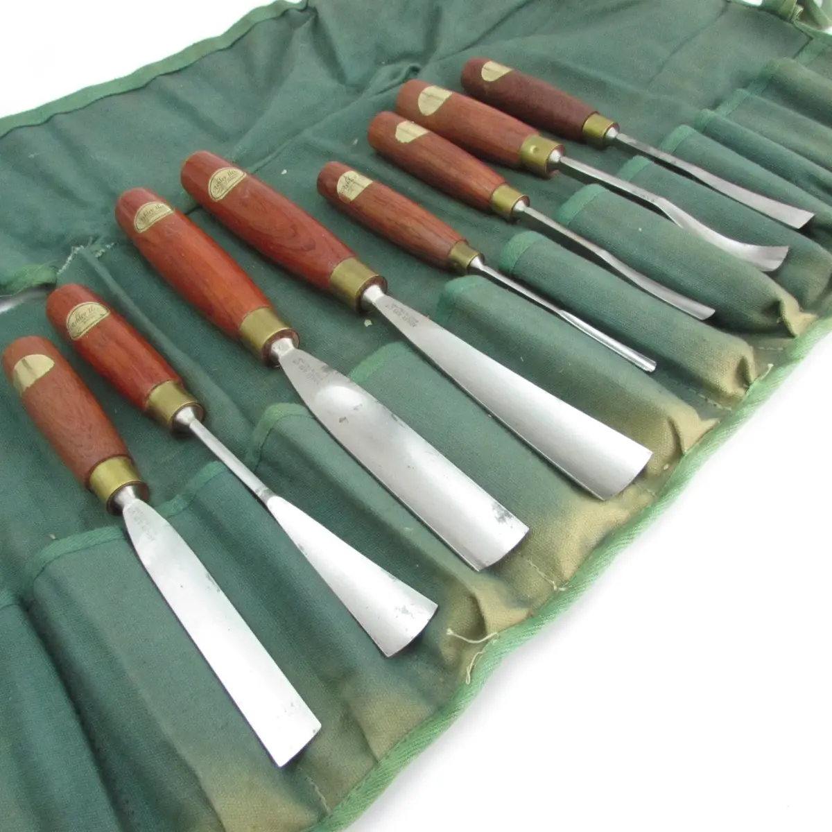 Sold - 8X Ashley Iles Wood Carving Set (Bubinga) 1