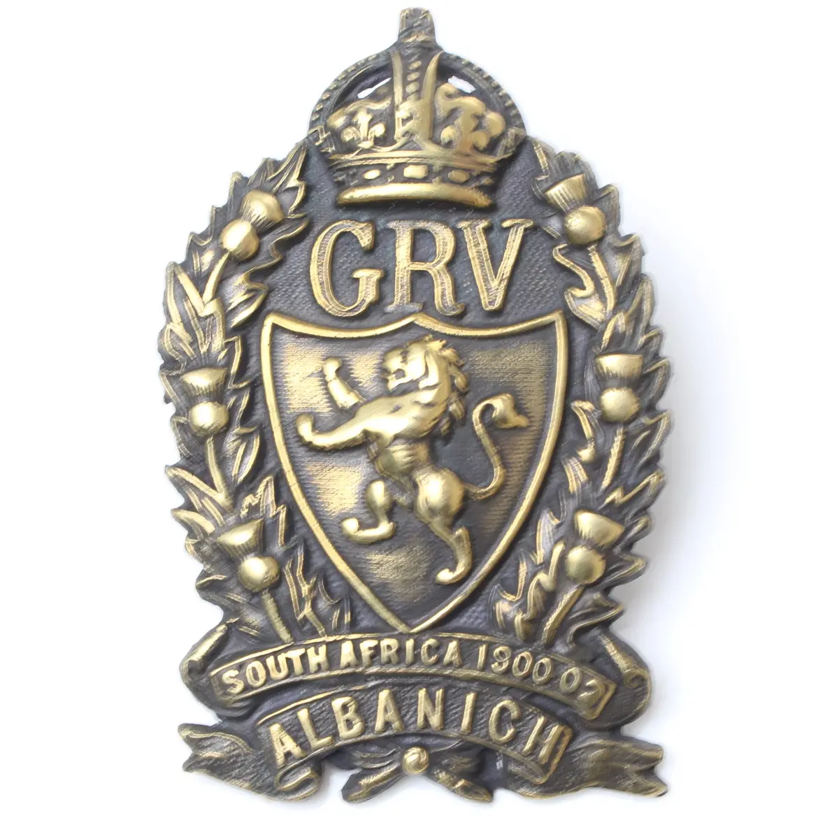 Large Grv South Africa 1900-1902 Cap Badge 1