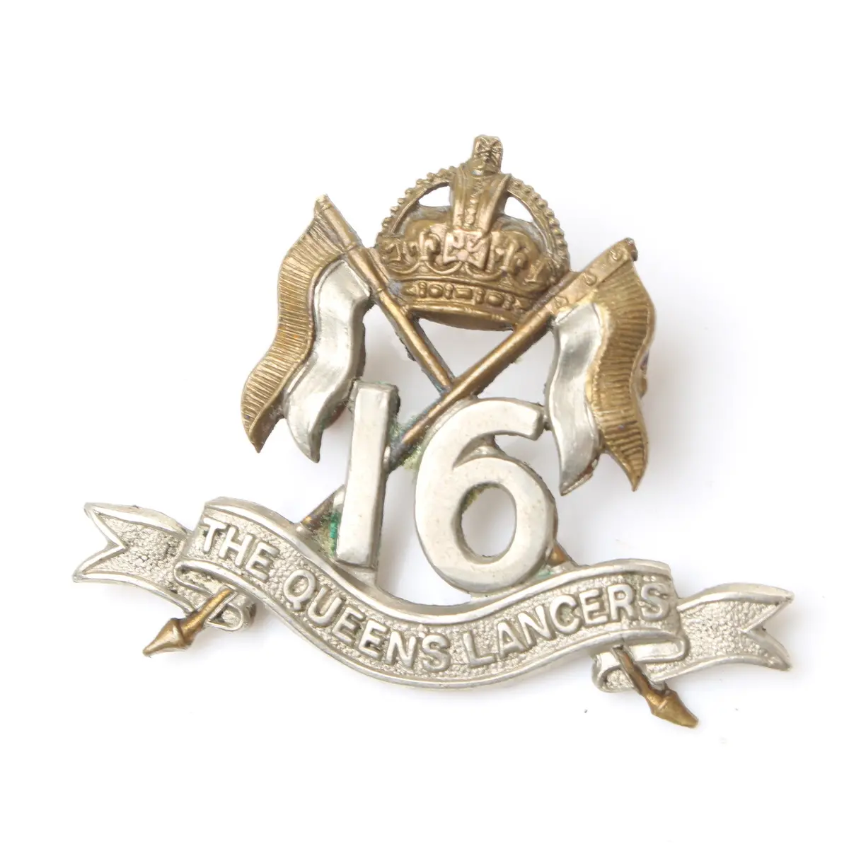Old The Queens Lancers Cap Badge 1