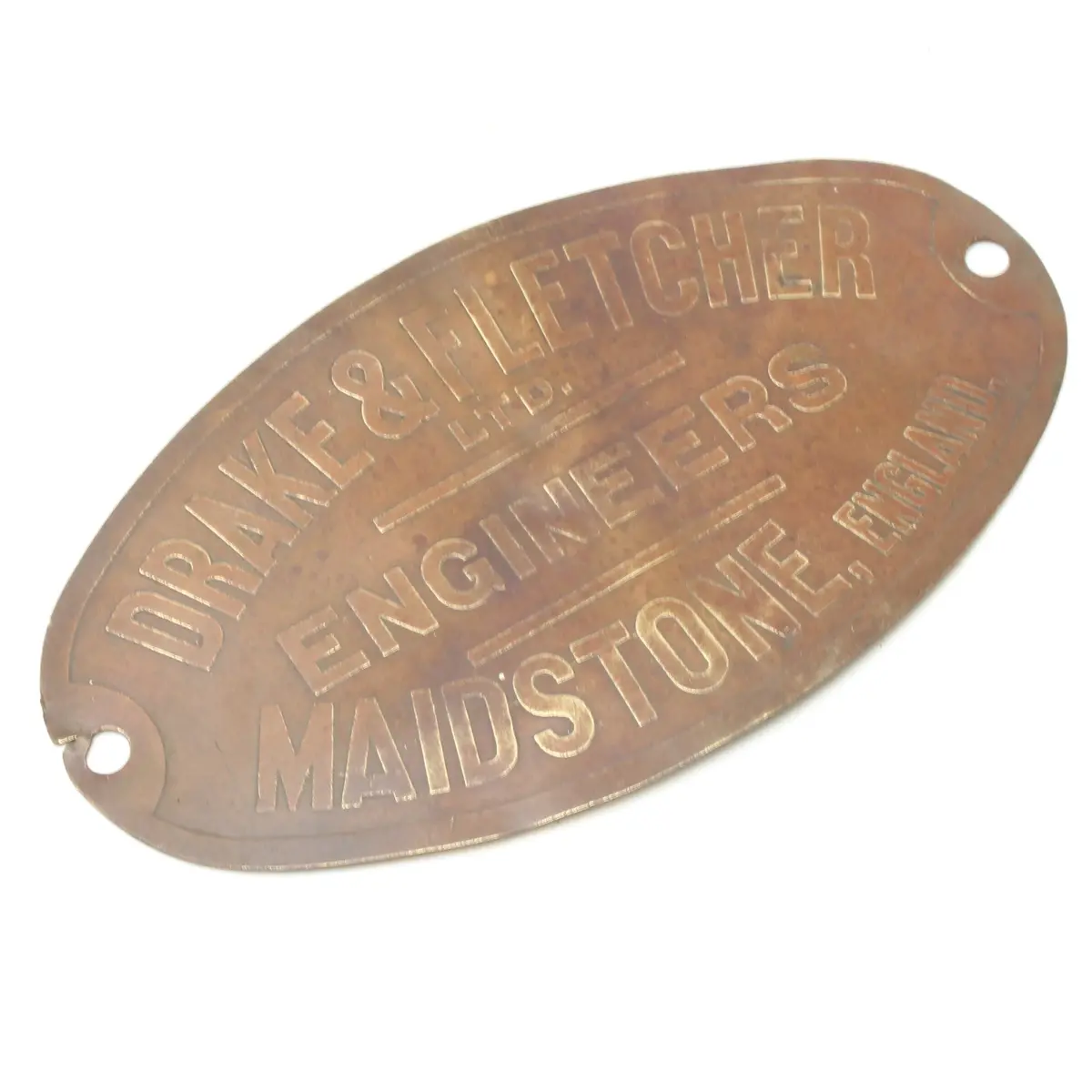 Old Drake And Fletcher Engineers, Maidstone Sign / Plaque 1