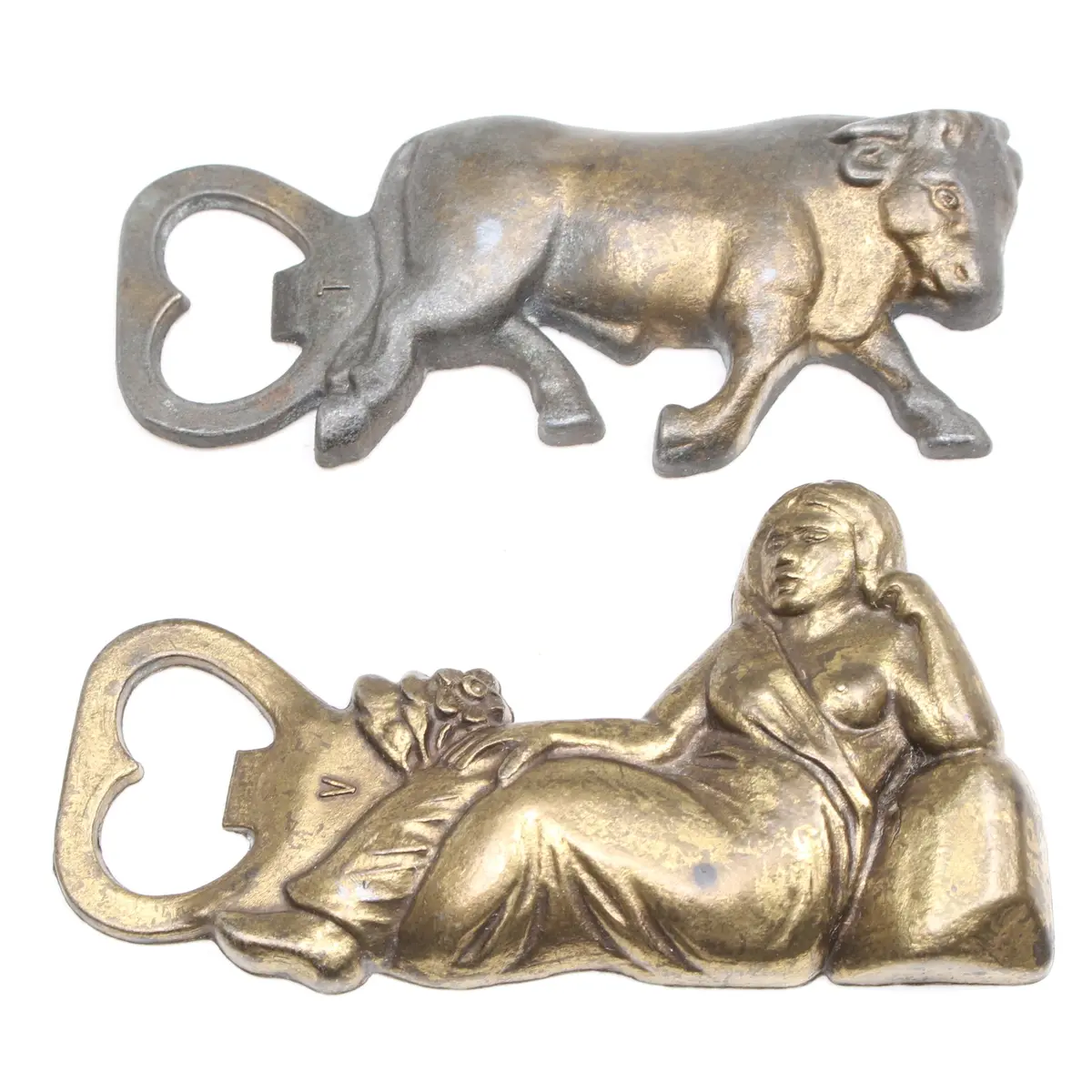 Old Bull And Goddess Bottle Openers 1