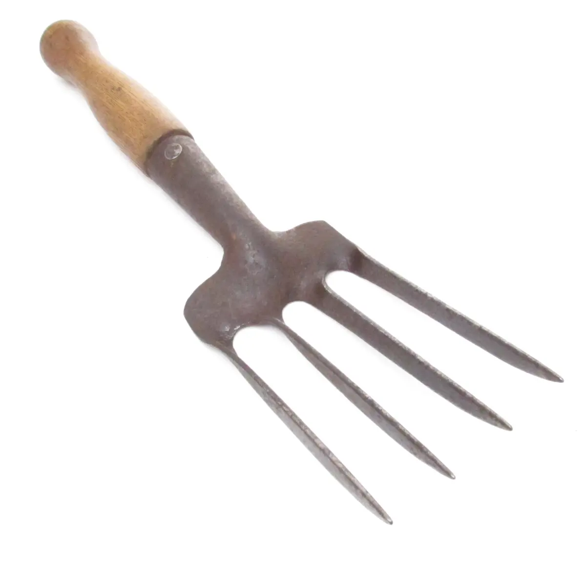 Old Small Garden Hand Fork (Ash) 1