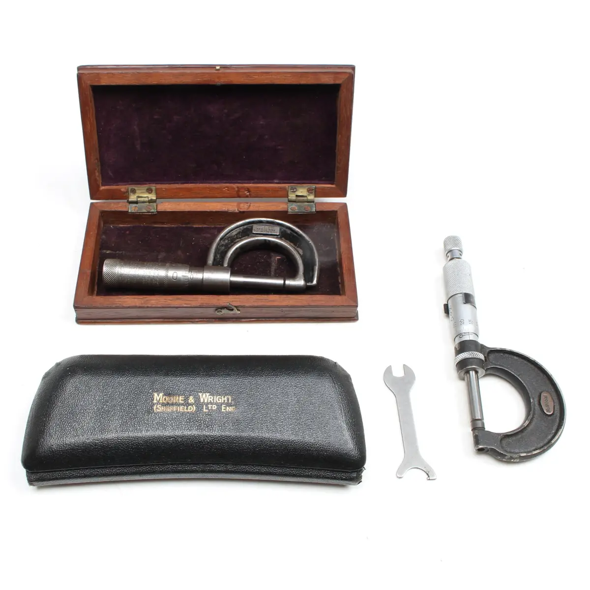 2X Old Jt Slocomb And Moore & Wright Micrometers 1