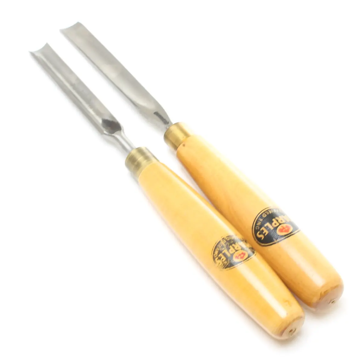 Sold - 2X Old Marples Incannel Firmer Gouges (Boxwood) 2