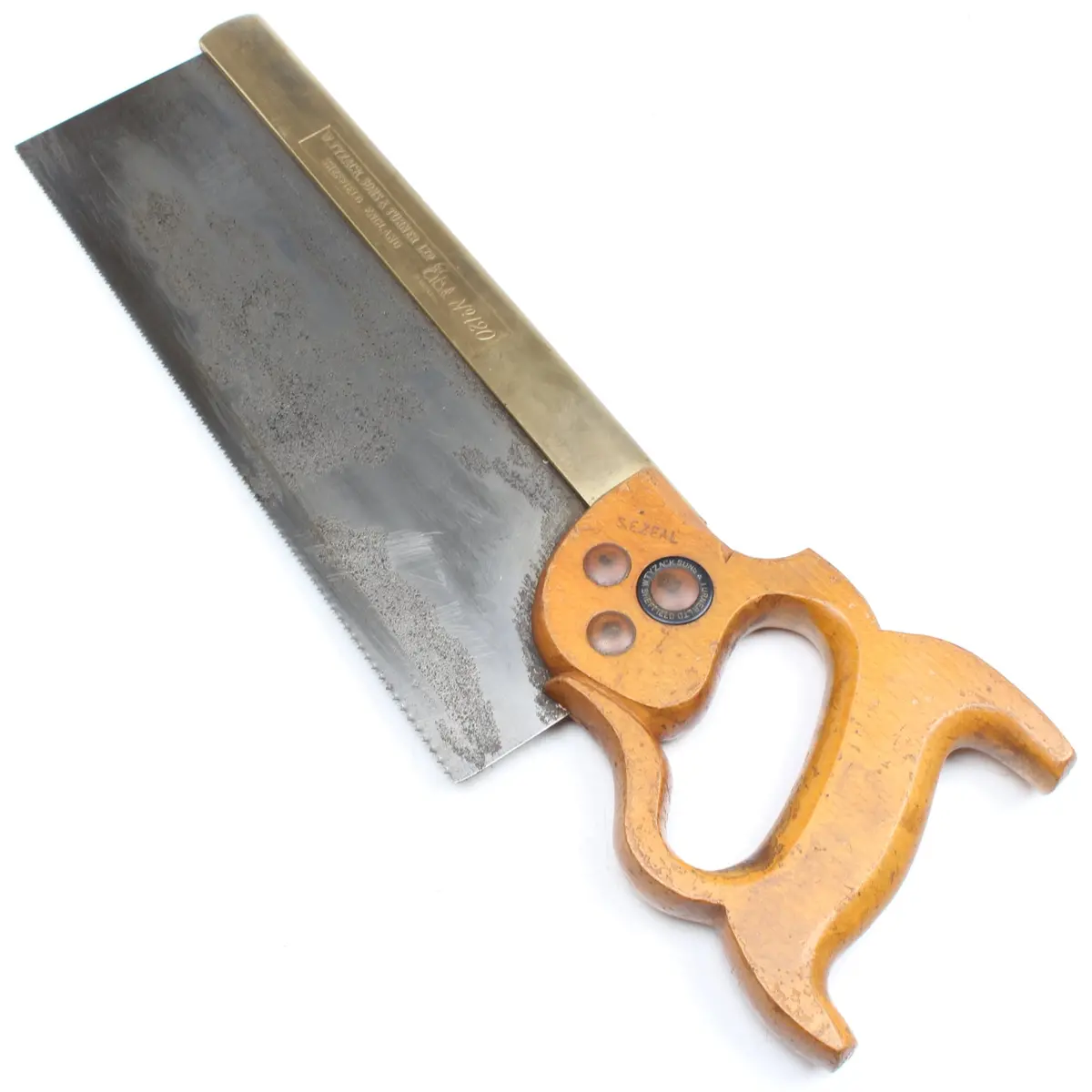Tyzack Brass Back Tenon Saw No. 120 - 13Tpi - 12" (Beech) 1