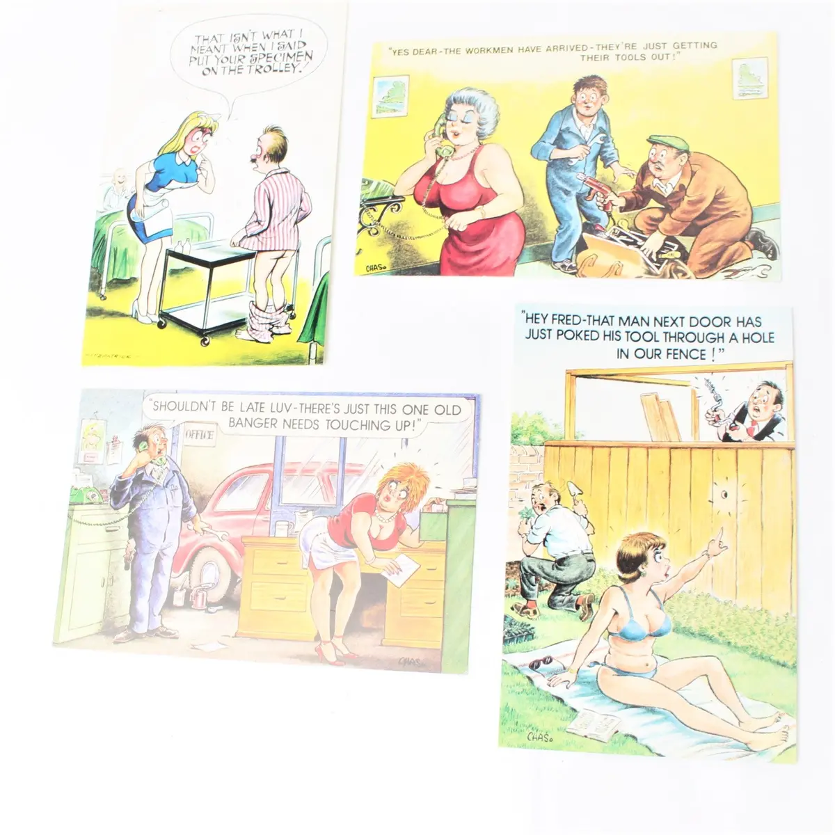4X Risque Postcards 1