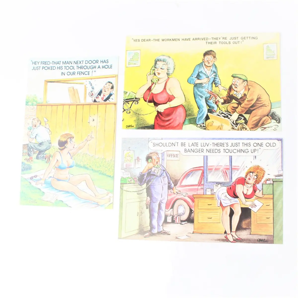 3X Risque Postcards 1