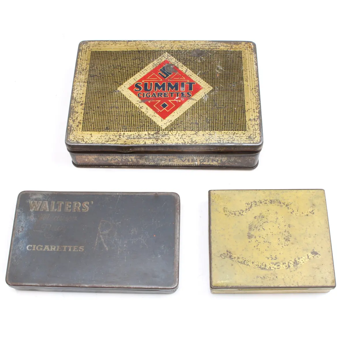 3X Old Cigarette Tins 1