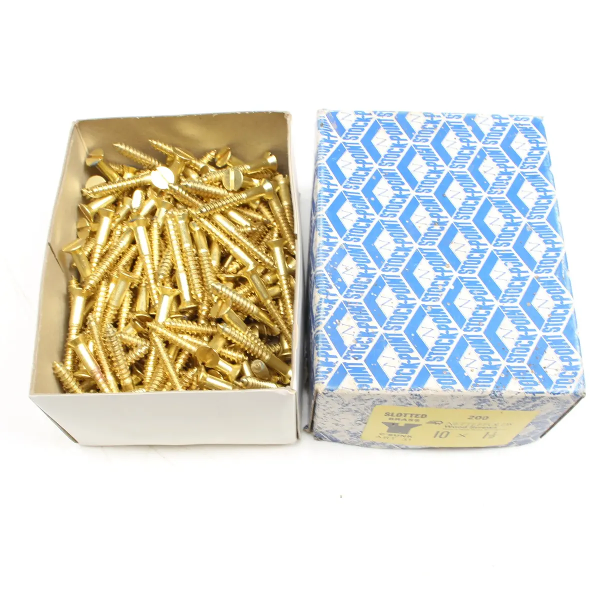 Box Of Nettlefolds Csk Brass Screws – 1 1/2” X 10 1