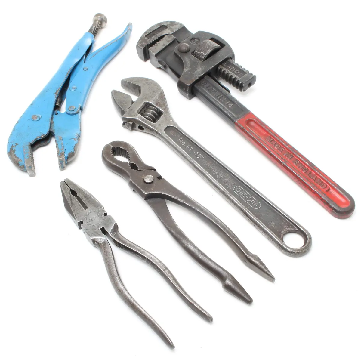 5X Pliers, Grips, Adjustable Spanner, Wrench 1