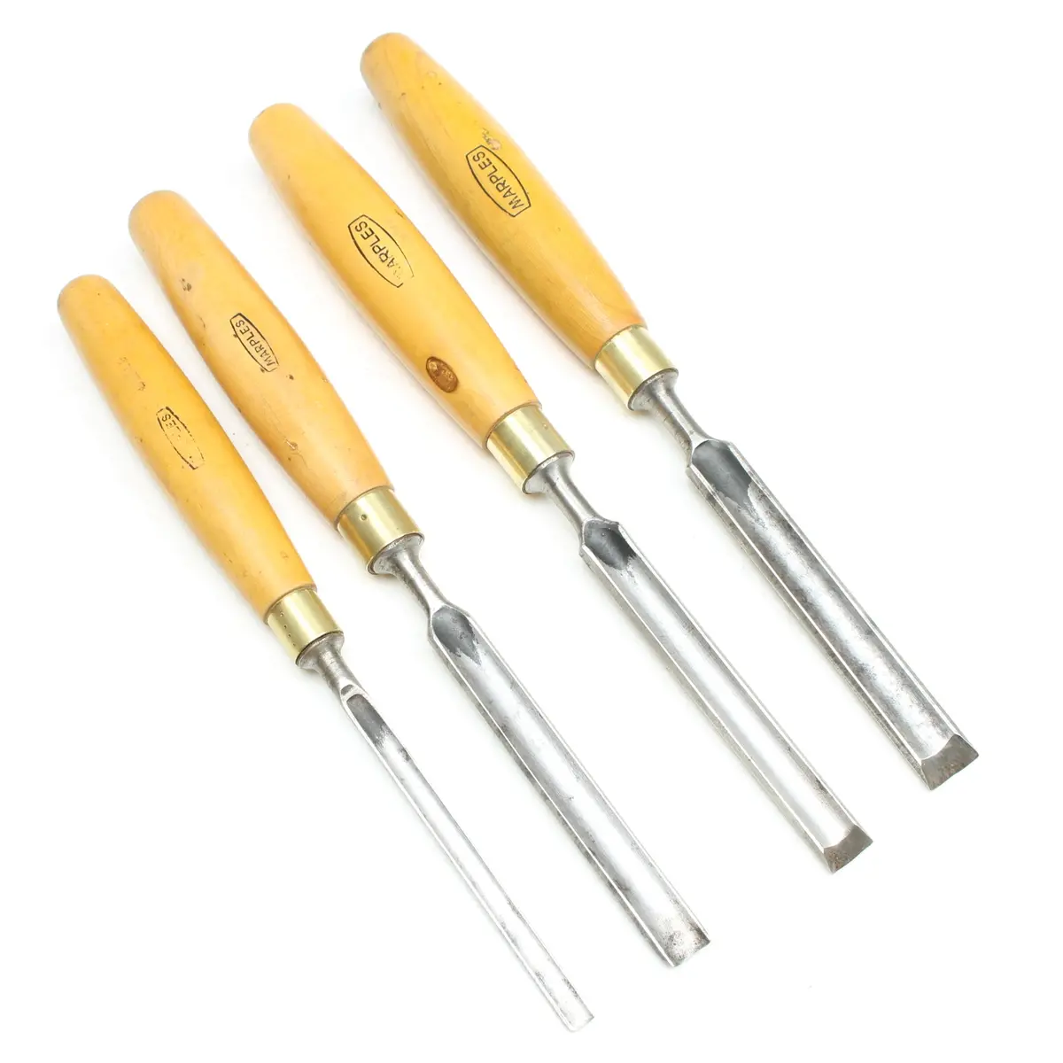 4X Old Marples Firmer Gouges - 1/4" - 5/8" (Boxwood) 1