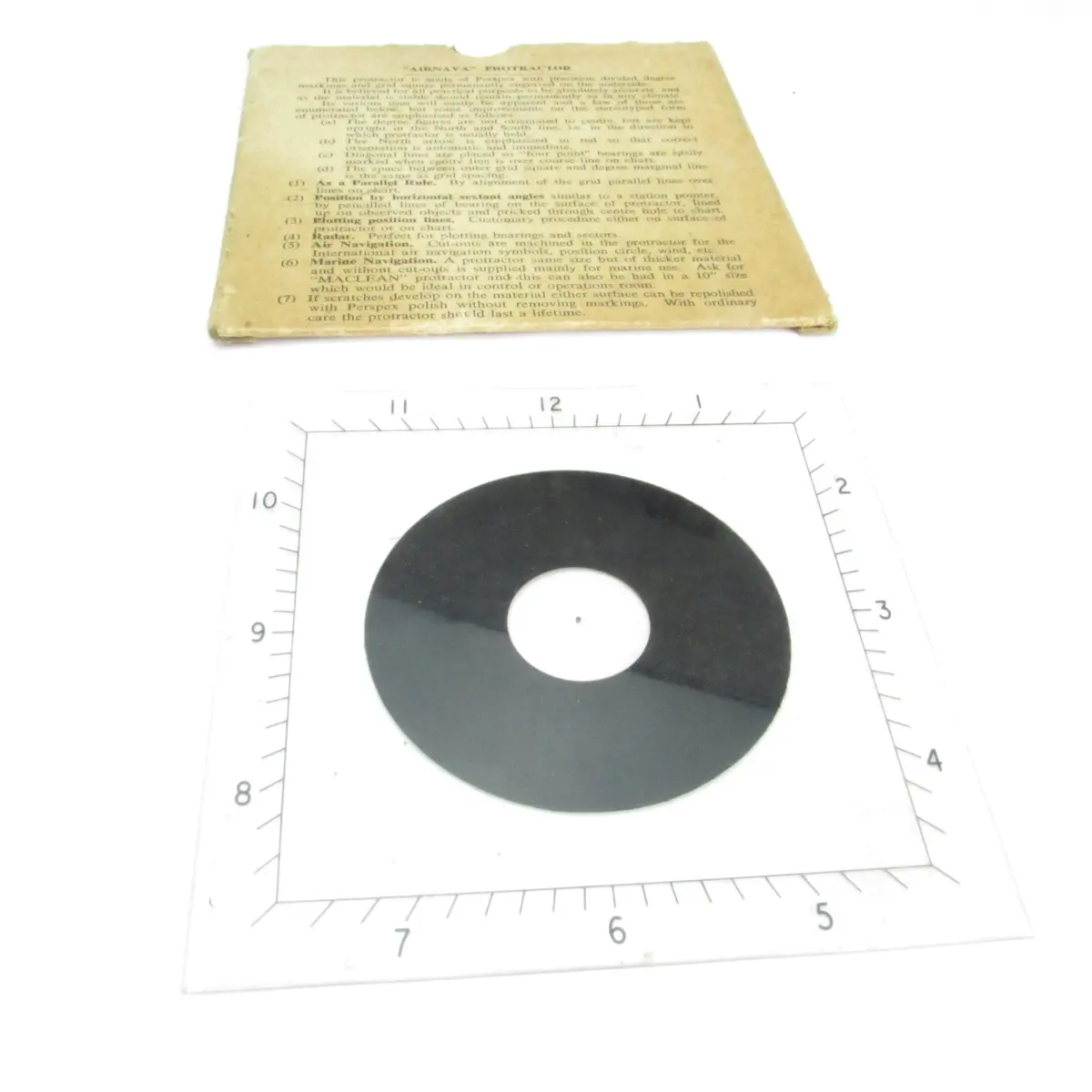 "Airnava" Protractor - Radar, Marine And Air Navigation 1