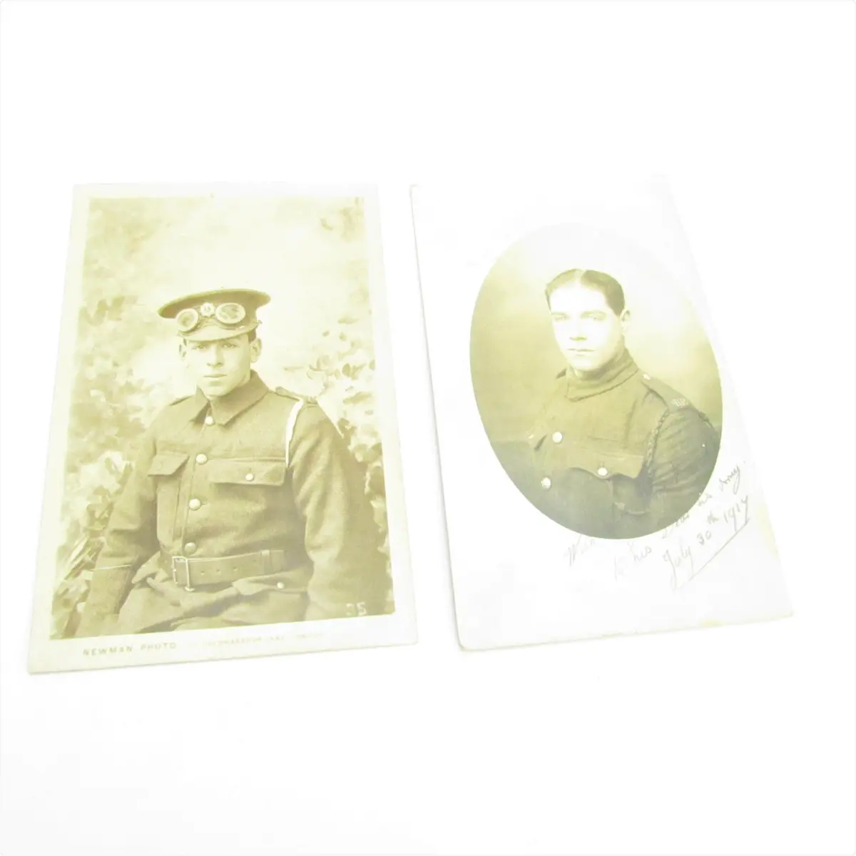 2X Wwi Soldier Postcards 1