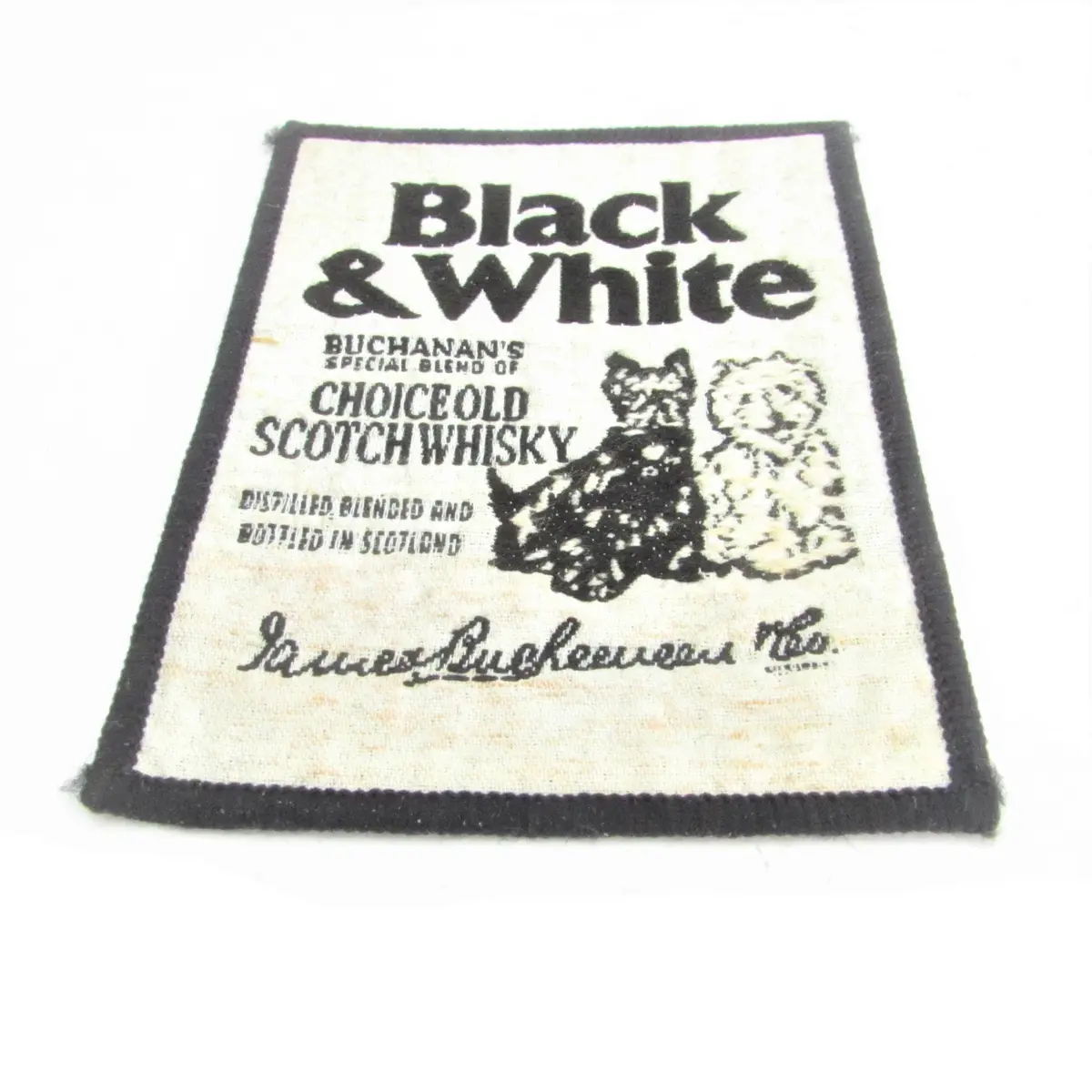 Old Black & White Scotch Whisky Badge Patch 1