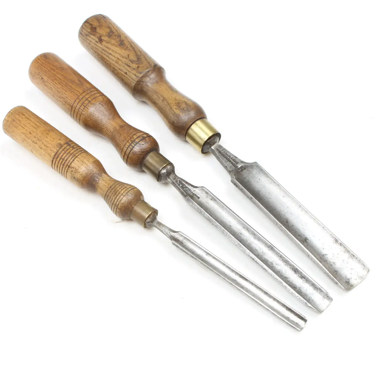 3X Old Outcannel Firmer Gouges - 5/16", 1/2", 7/8" (Ash) 1