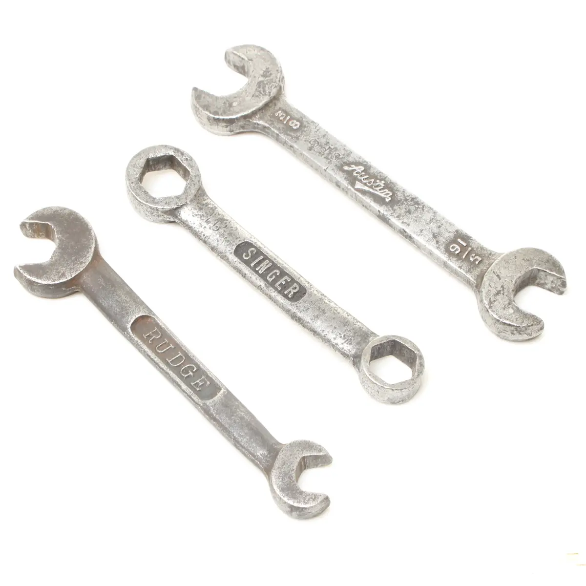 Old Austin, Rudge, Singer Spanners 1
