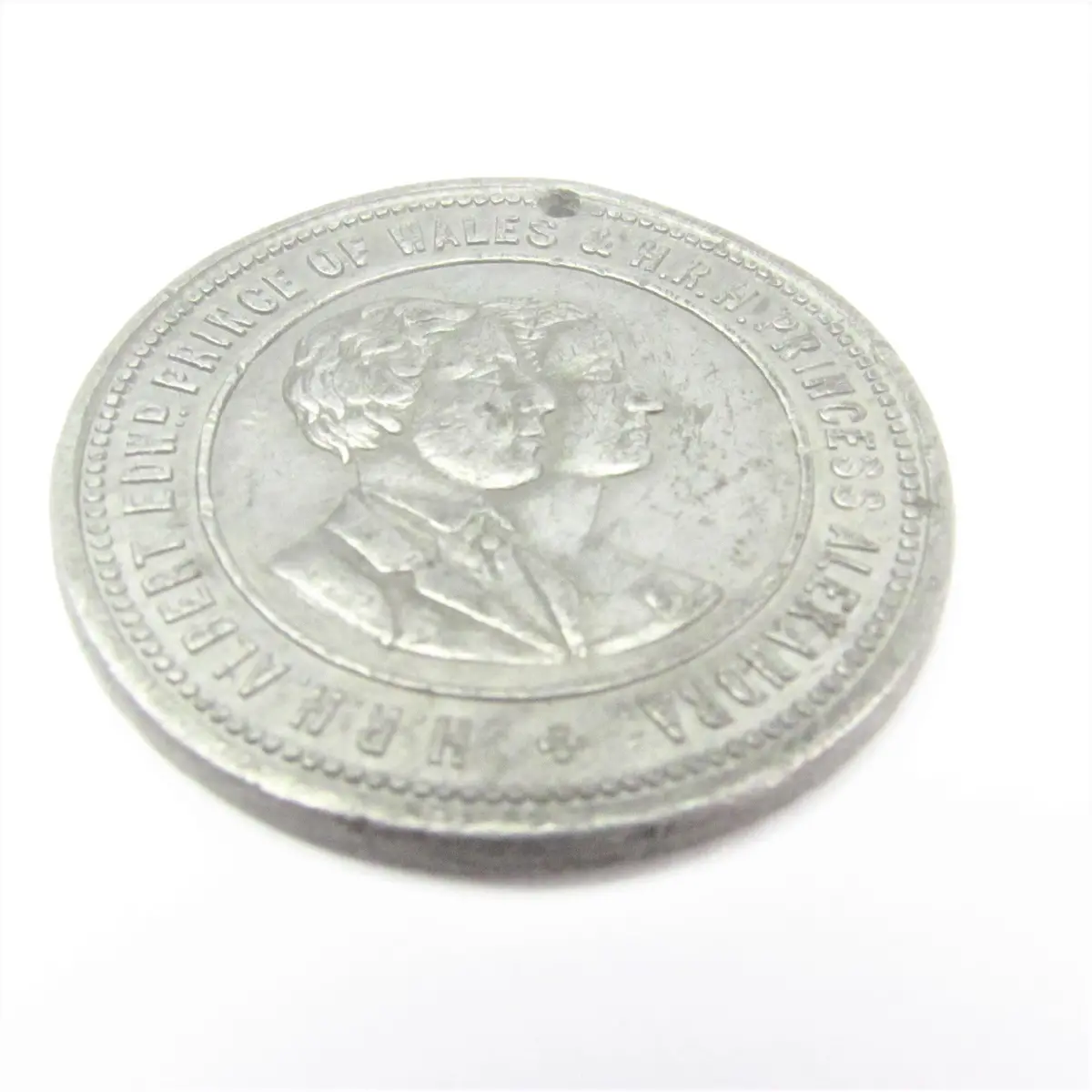 Old Prince Of Wales & Princess Alexandra Coin Medallion C.1863 1