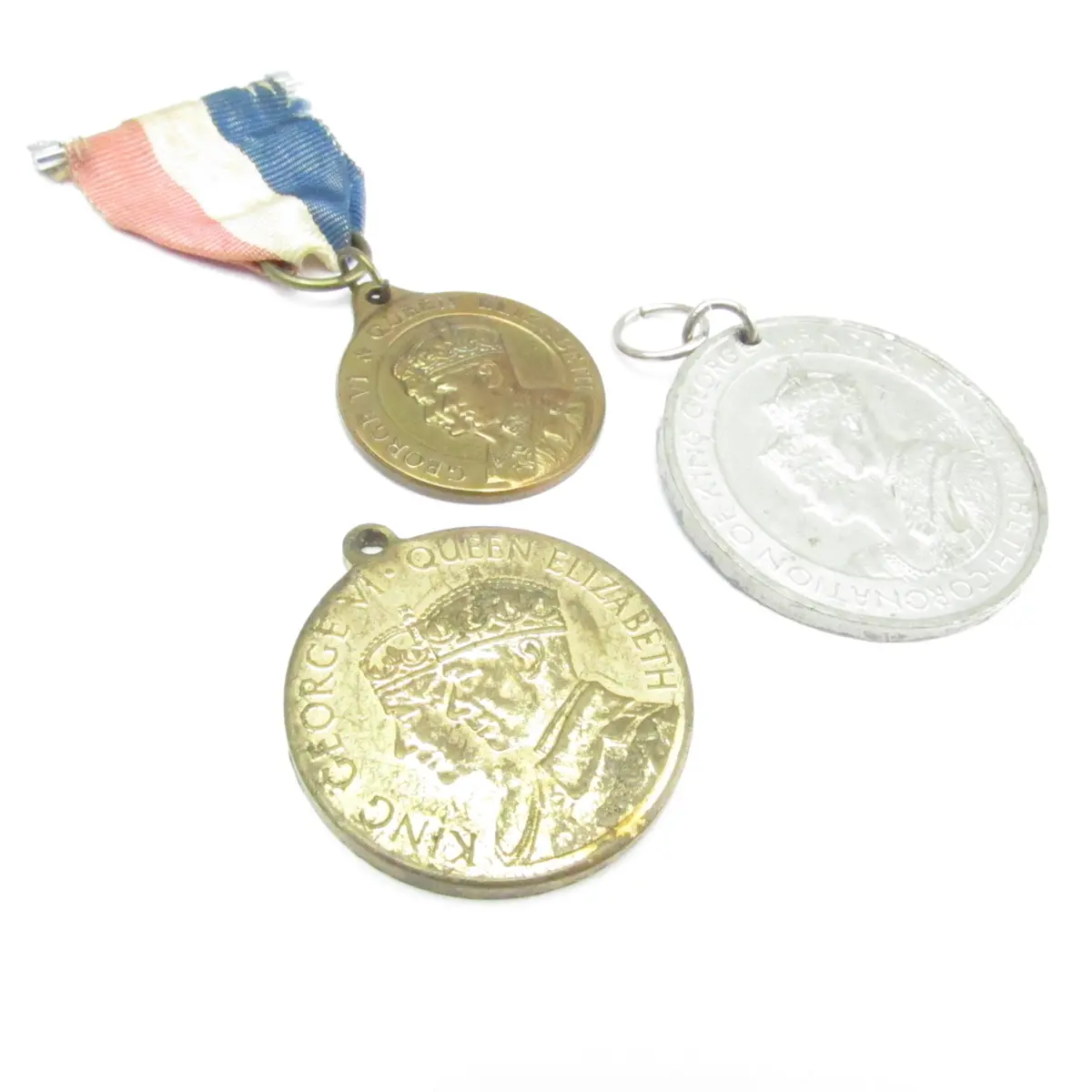 3X King George Vi / Queen Elizabeth Medal / Badges 1