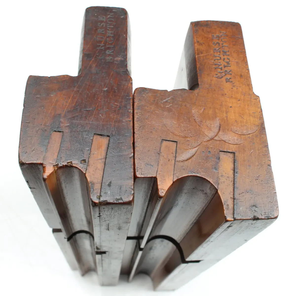 2X C Nurse (Brighton) Wooden Planes - Bead - 5/8", 7/8" (Beech) 1