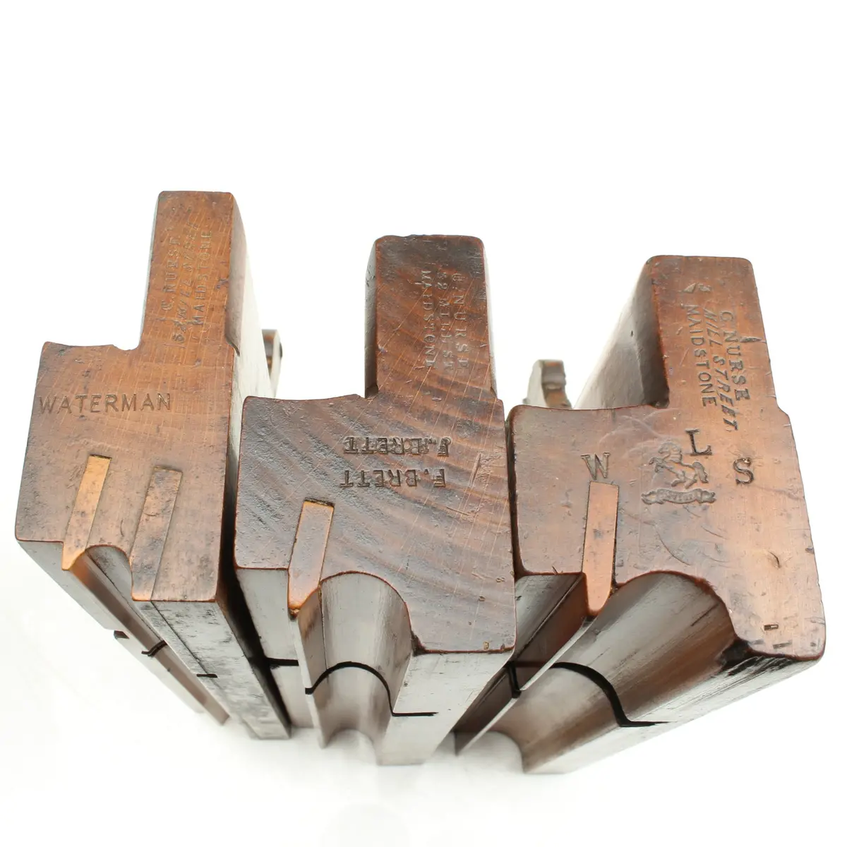 3X C Nurse (Maidstone) Wooden Planes - Bead - 1/2", 7/8", 1" (Beech) 1