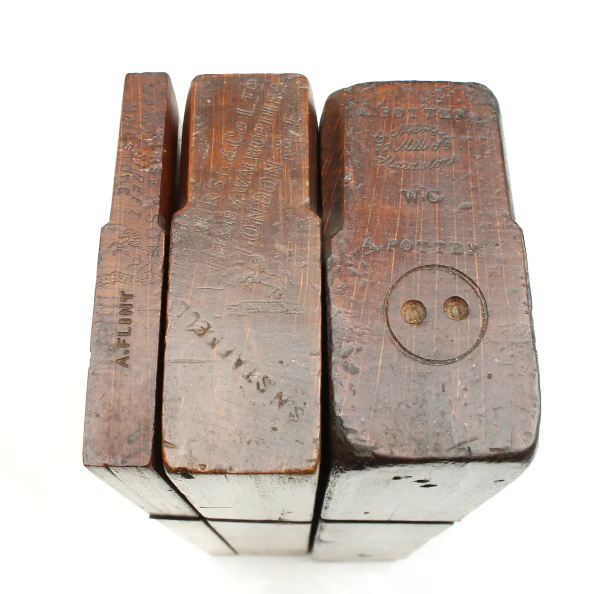 3X Old Nurse Wooden Planes - Rabbet / Rebate (Beech) 1