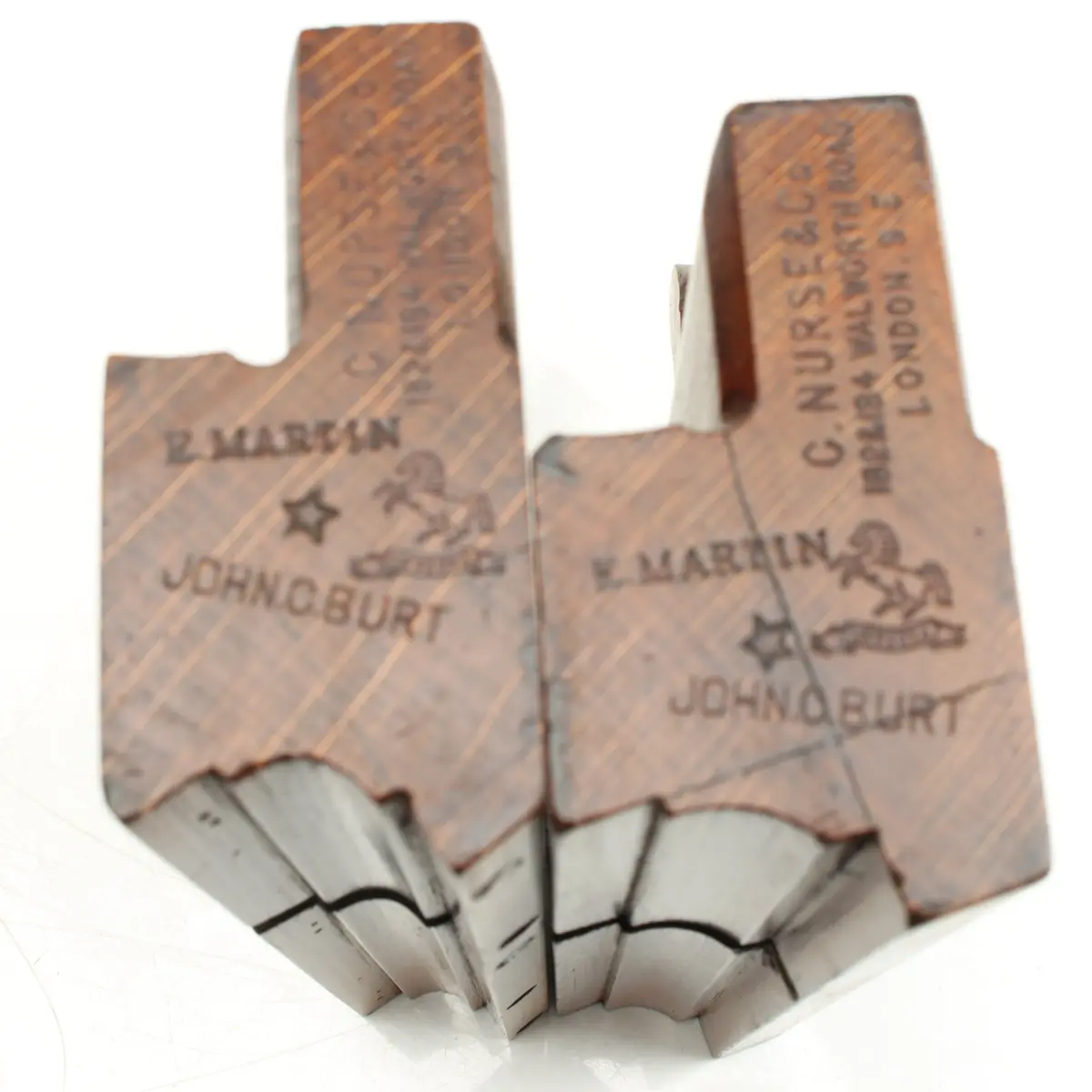 2X Old Nurse (London) Wooden Planes - Ovolo (Beech) 1