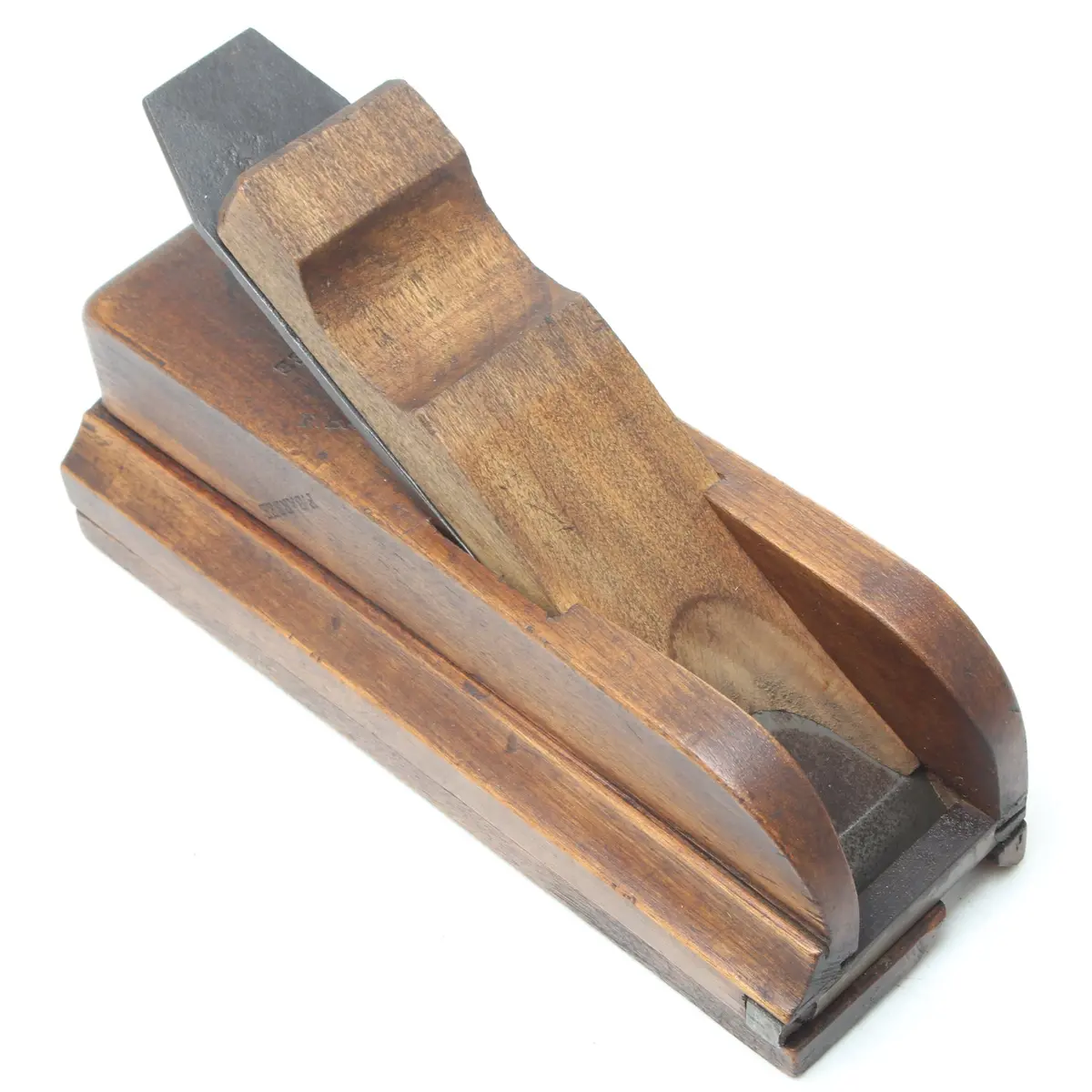 Old Wooden Bullnose Chamfer Plane (Beech) 1