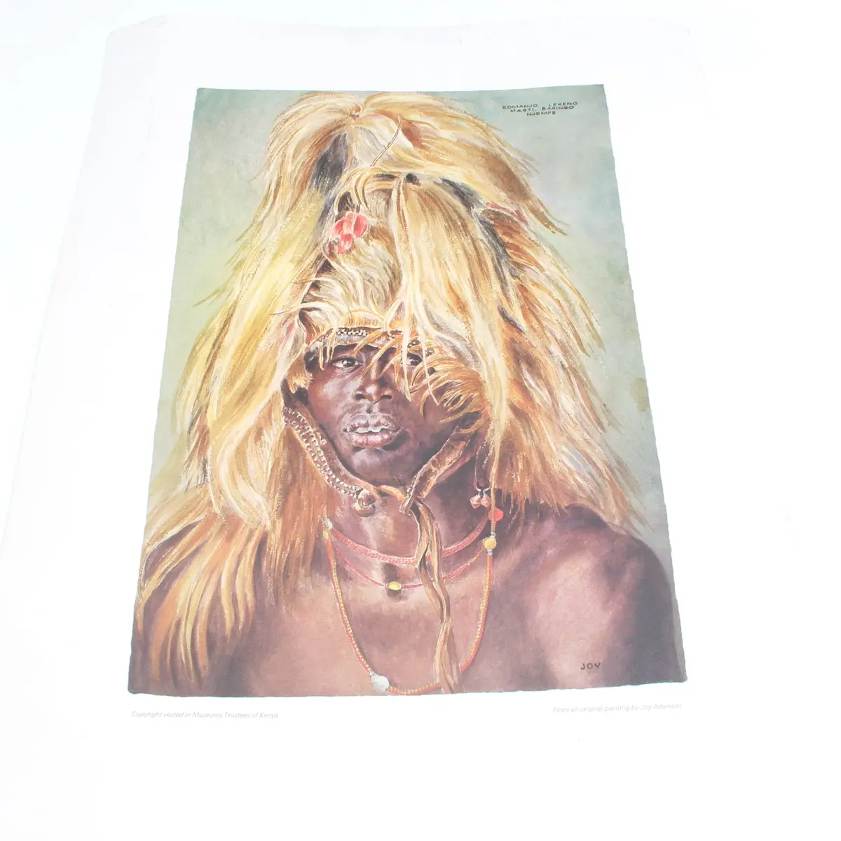2X Old Joy Adamson Prints Of African Tribes People 1