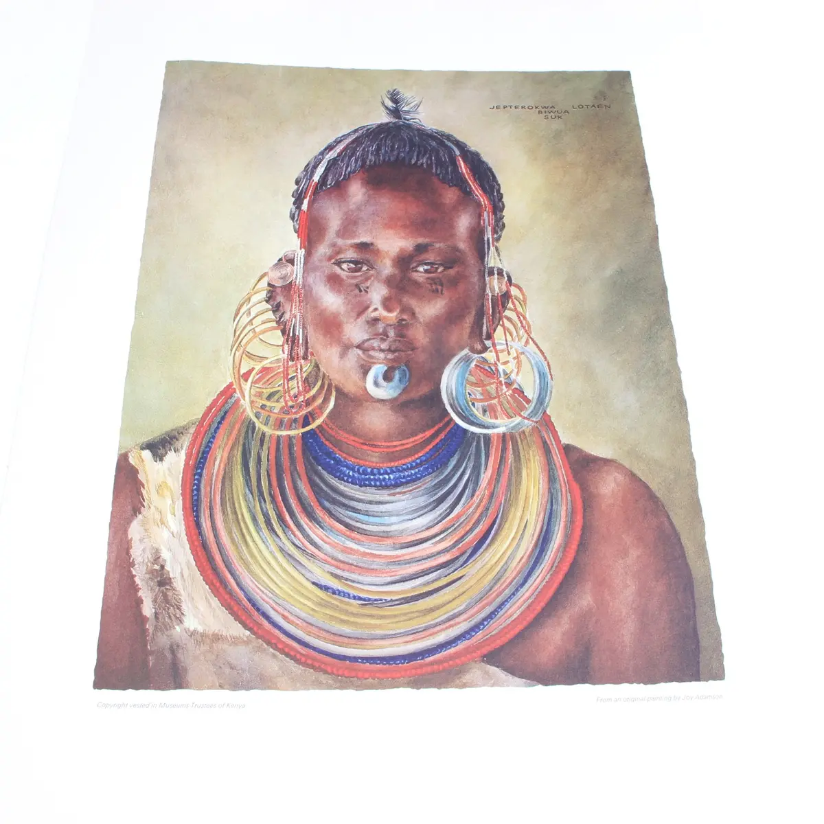 2X Old Joy Adamson Prints Of African Tribes People 1