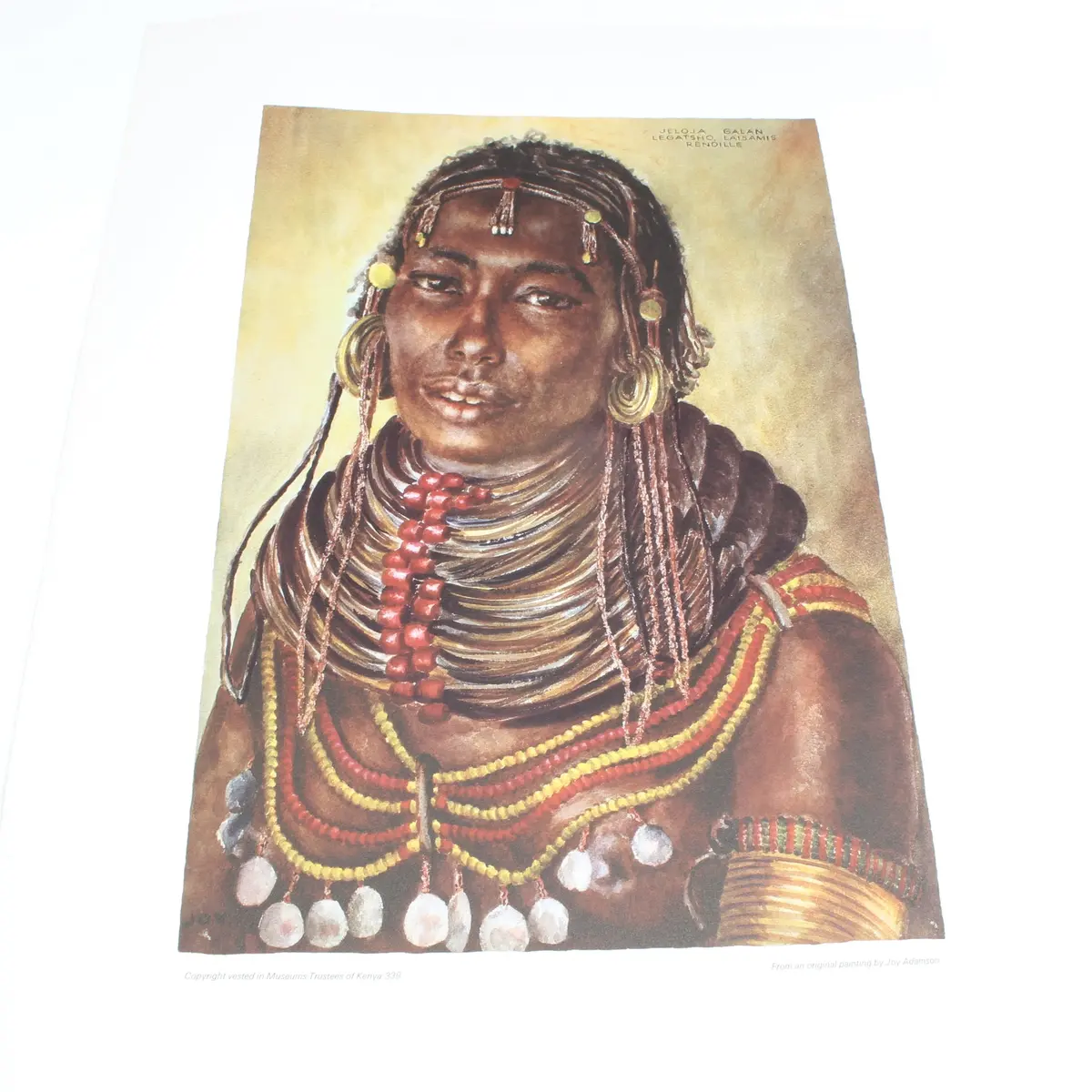 Old Joy Adamson Print Of African Tribes Person 1