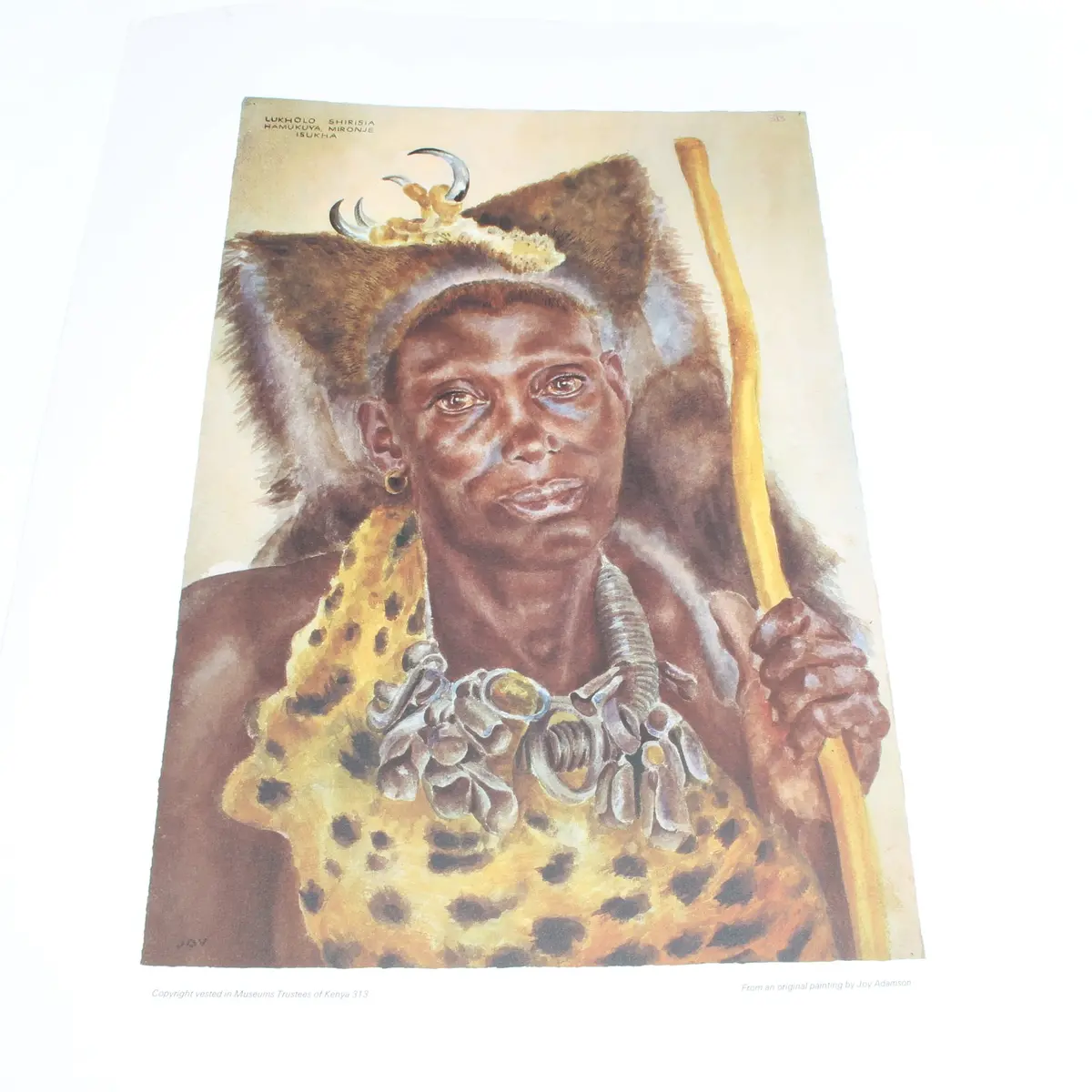 Old Joy Adamson Print Of African Tribes Person 1