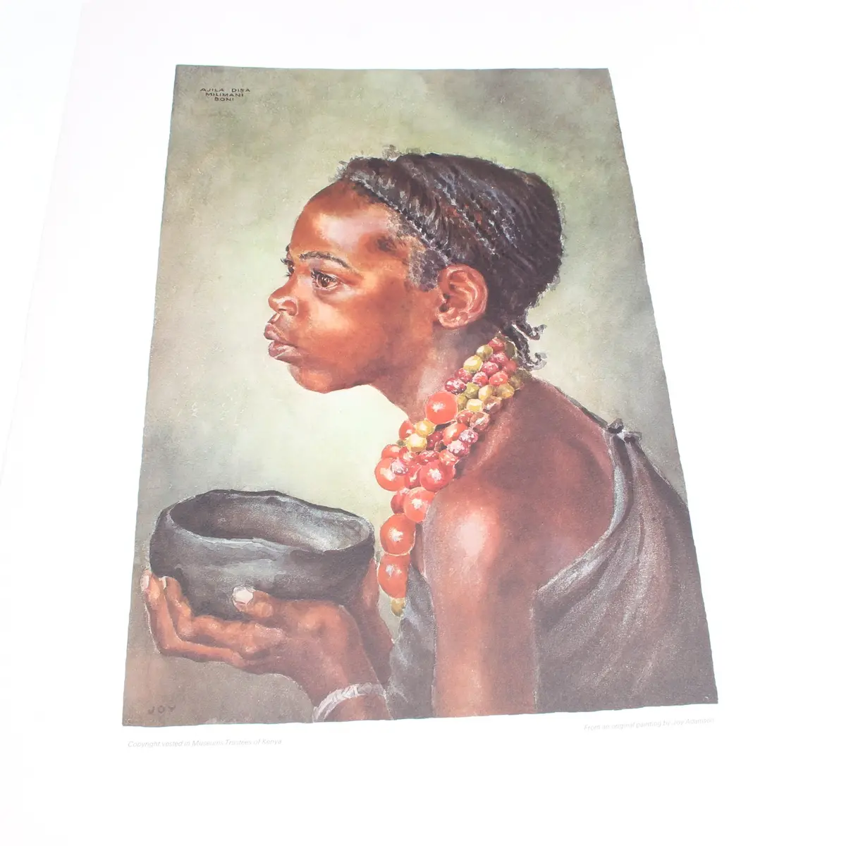2X Old Joy Adamson Prints Of African Tribes People 1