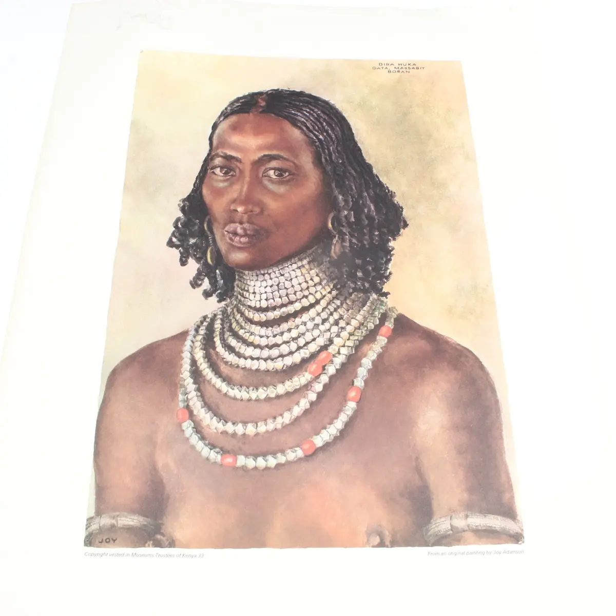 2X Old Joy Adamson Prints Of African Tribes People 1