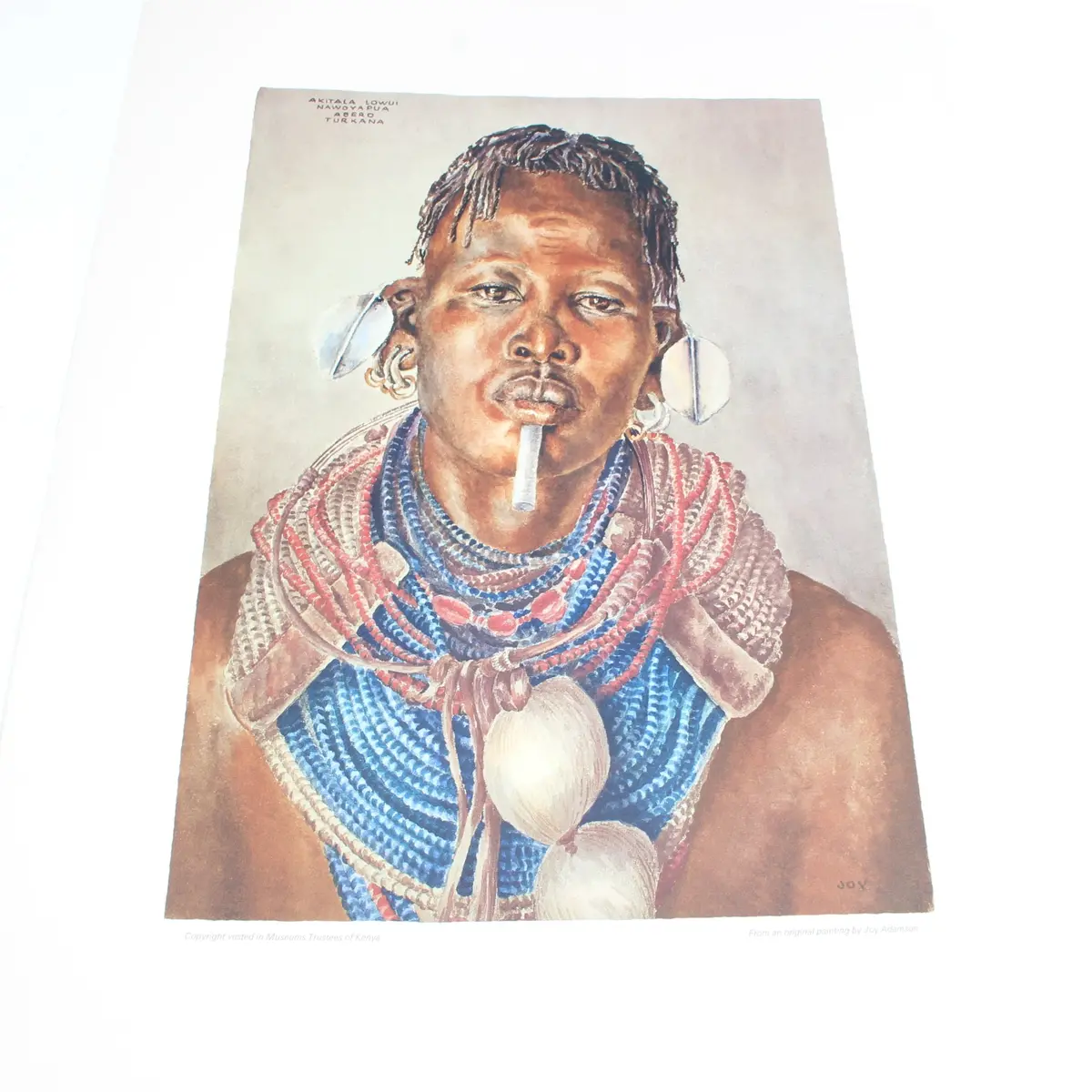 Old Joy Adamson Print Of African Tribes Person 1