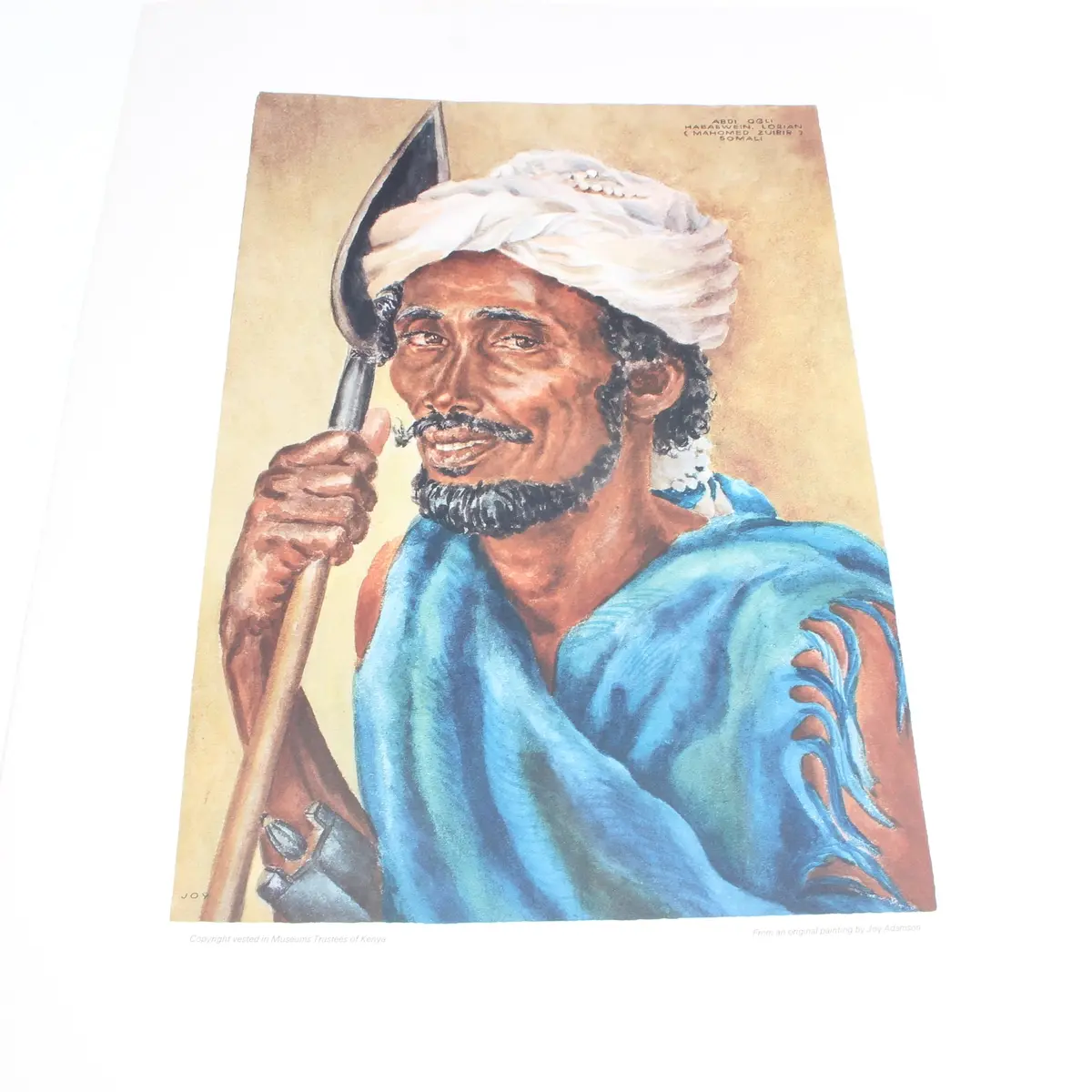 Old Joy Adamson Print Of African Tribes Person 1