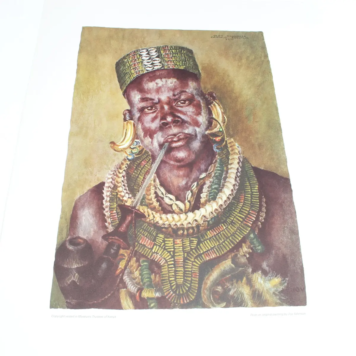 Old Joy Adamson Print Of African Tribes Person 1