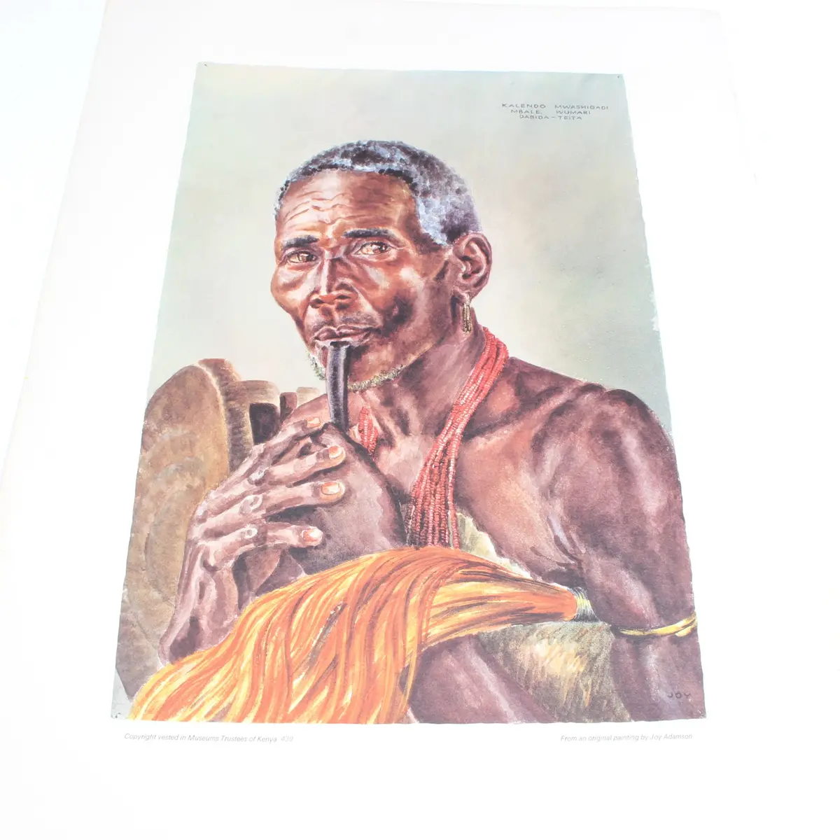 Old Joy Adamson Print Of African Tribes Person 1
