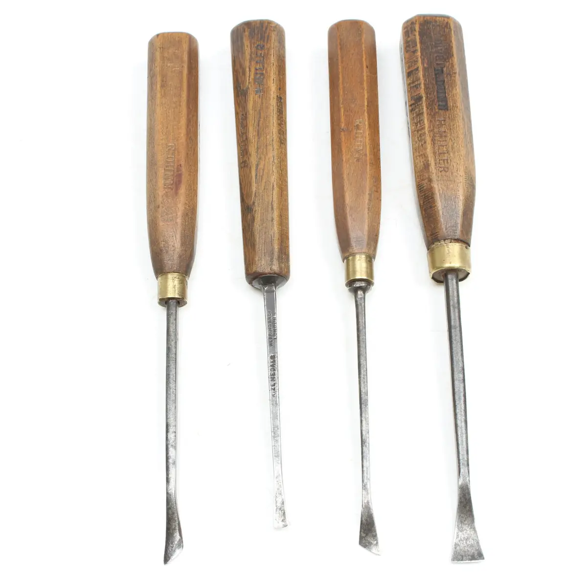 4X "Prize Medals" Herring (London) Wood-Carving Tools (Beech) 1