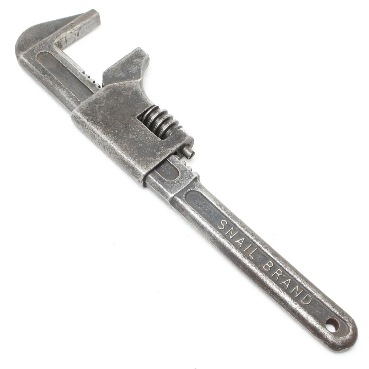 Sold - Old Snail Brand Adjustable Wrench - 11" 1