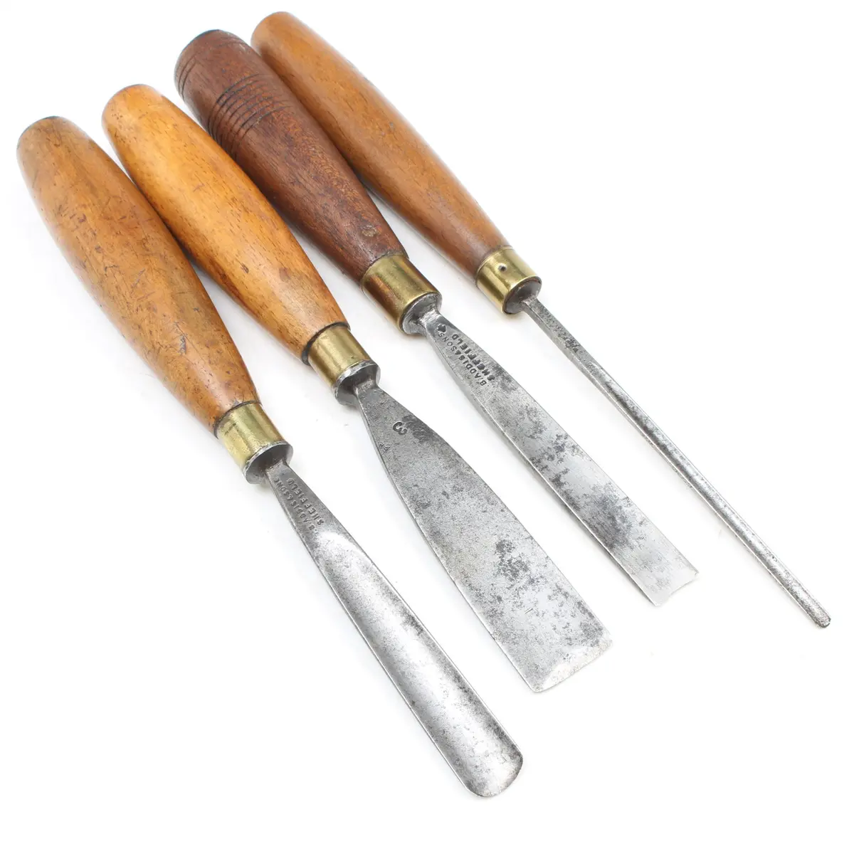 4X Addis Woodcarving Tools (Beech, Mahogany) 1