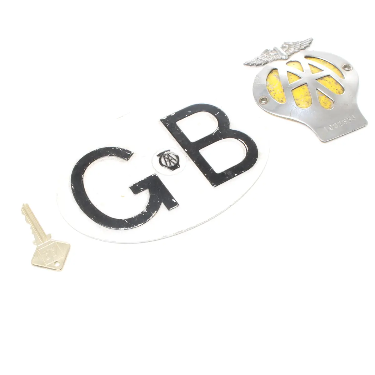 Vintage Aa Car Badges And Aa Key 1