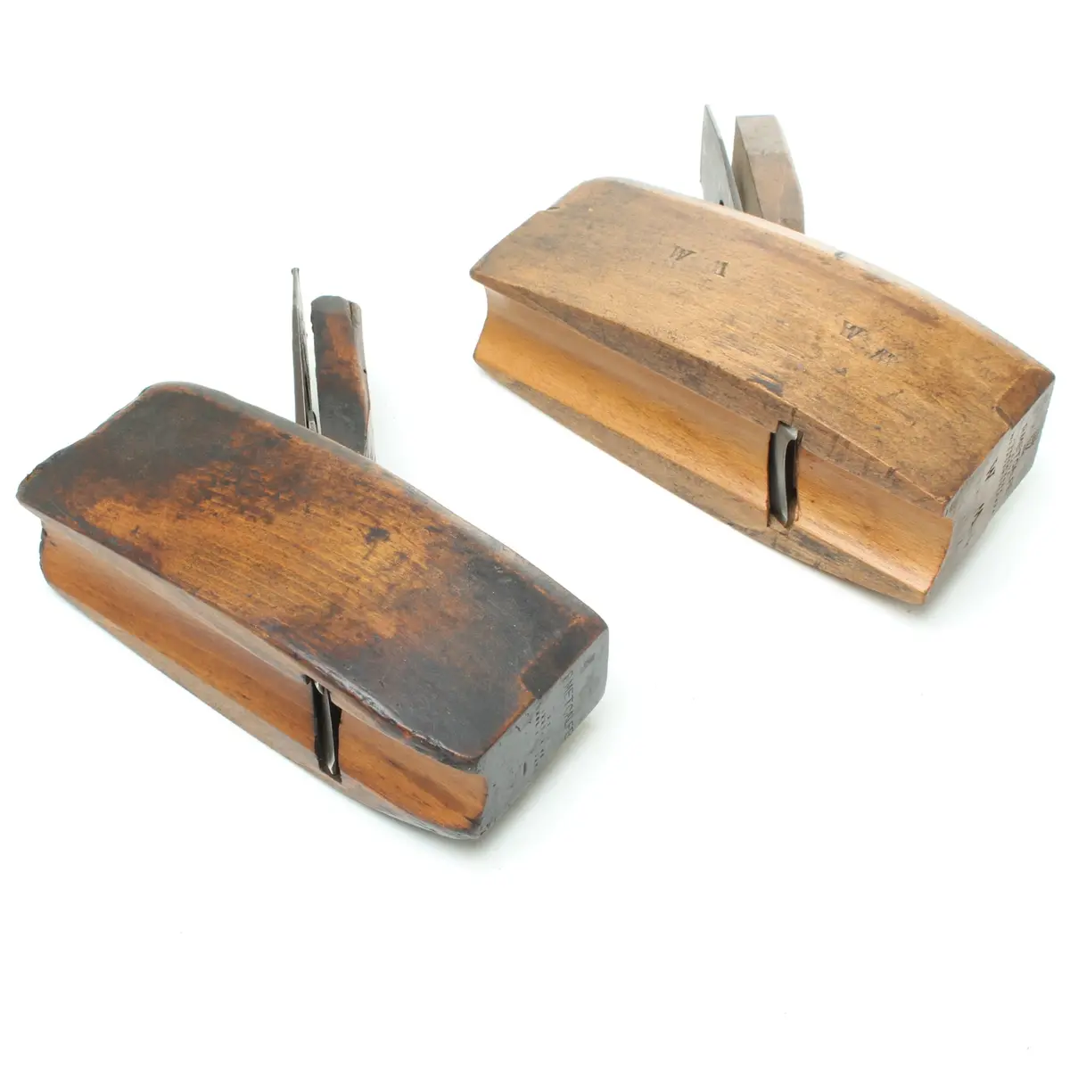 2X Old Varvill Wooden Nosing / Masting Planes (Beech) 2