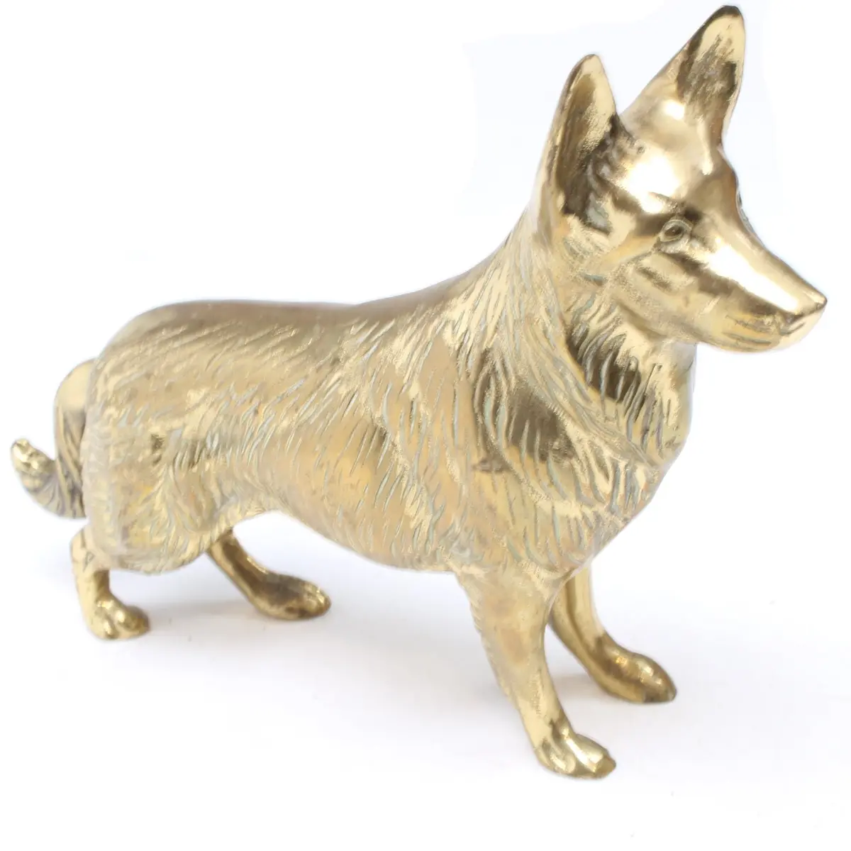 Old Brass Dog Ornament 1