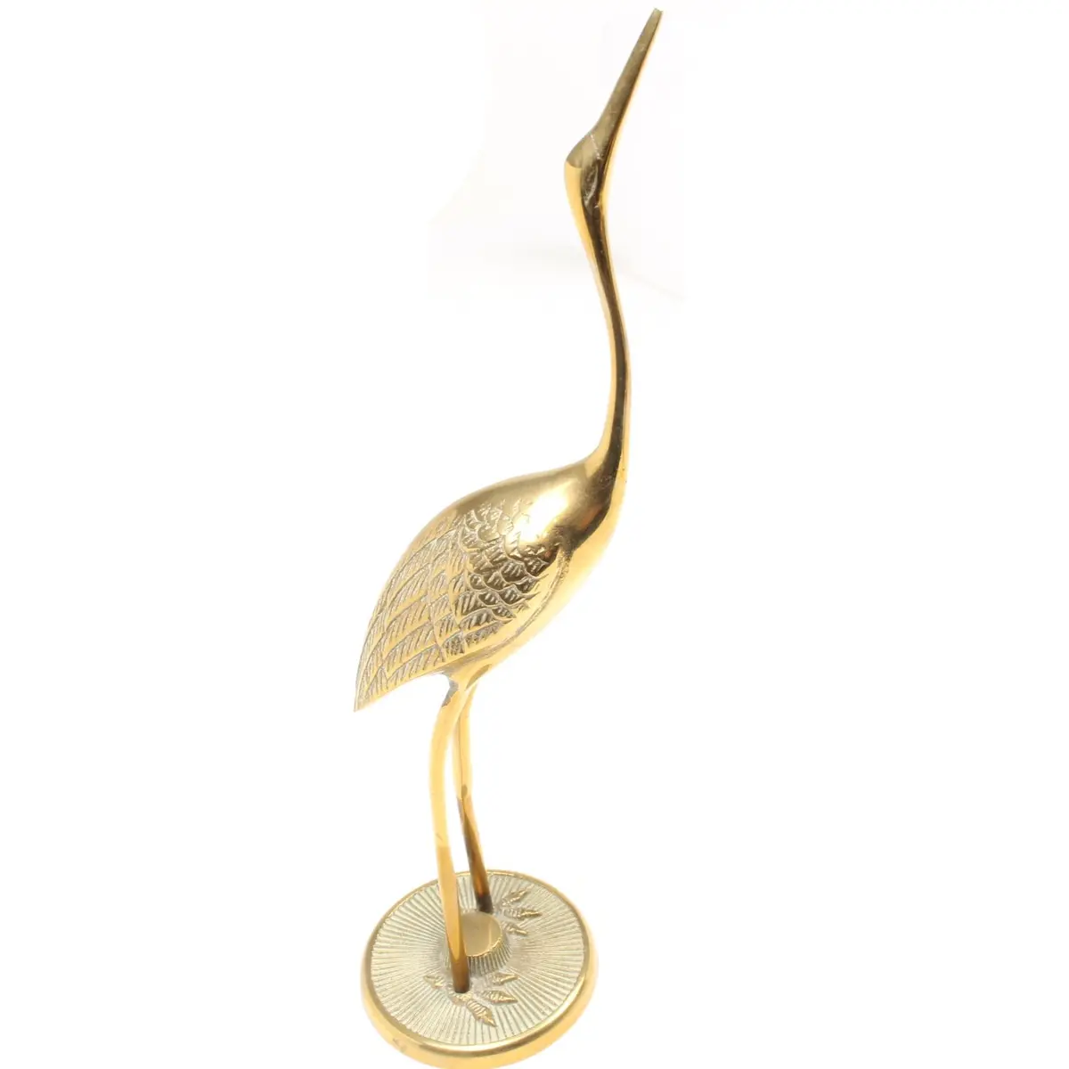 Old Brass Stork Ornament 1