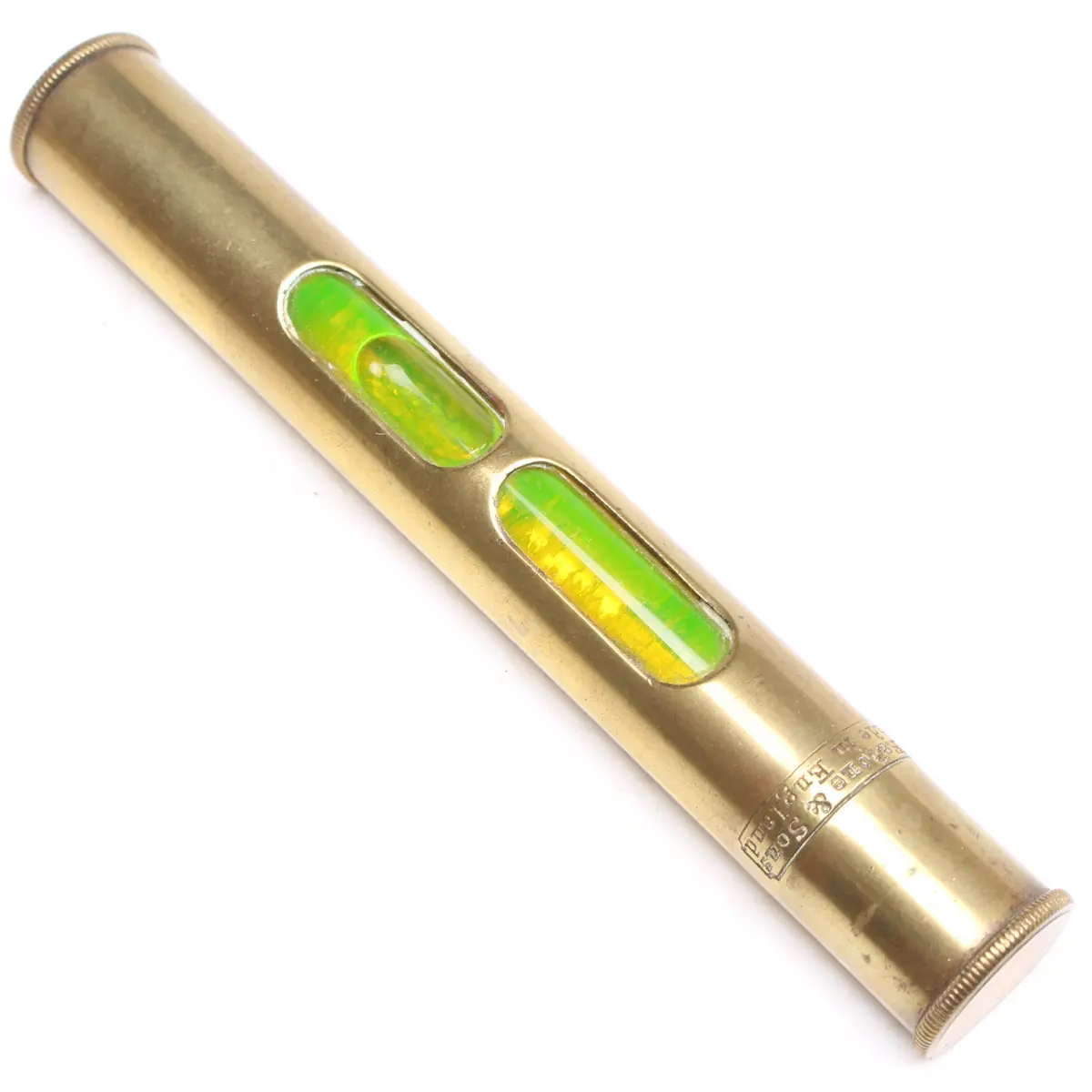 Old Rabone Small Brass Level - 4 1/2 Inch 1