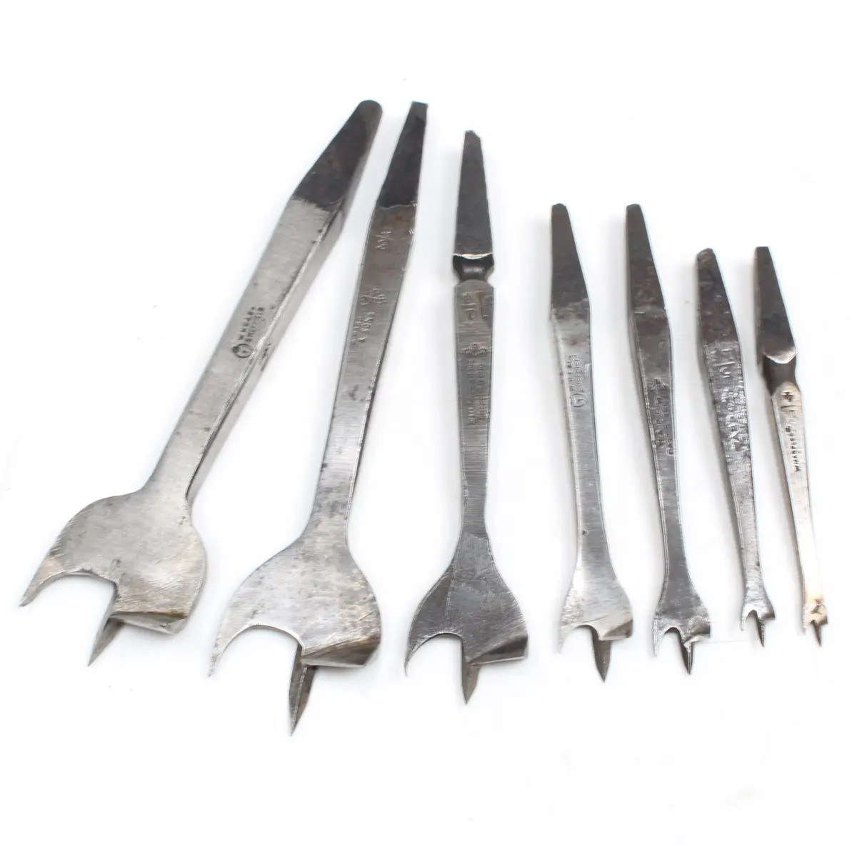 7X Old Drill Bits - 5/16" - 1 3/8" 1