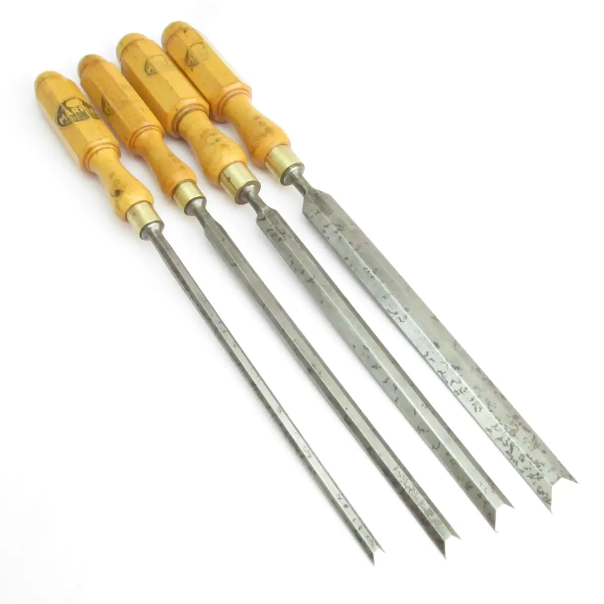 Sold - 4X Marples Bevel Edge Chisels (Boxwood) 1