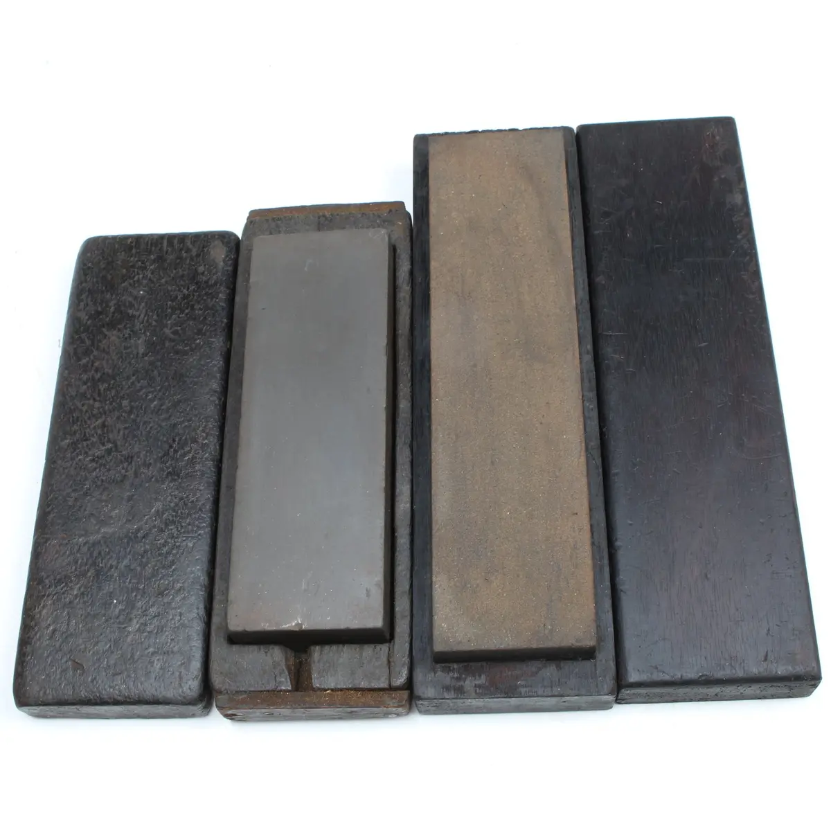 2X Boxed Oilstone Sharpening Stone - Medium / Fine (Mahogany) 1
