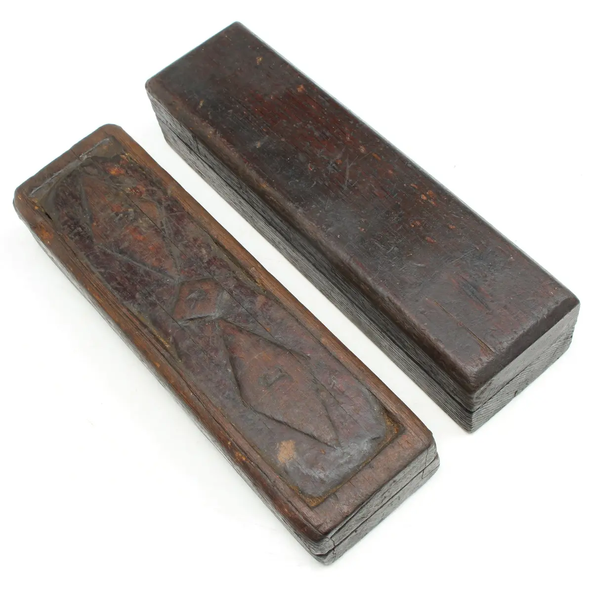 2X Boxed Oilstone Sharpening Stone - Fairly Coarse / Medium (Beech) 1