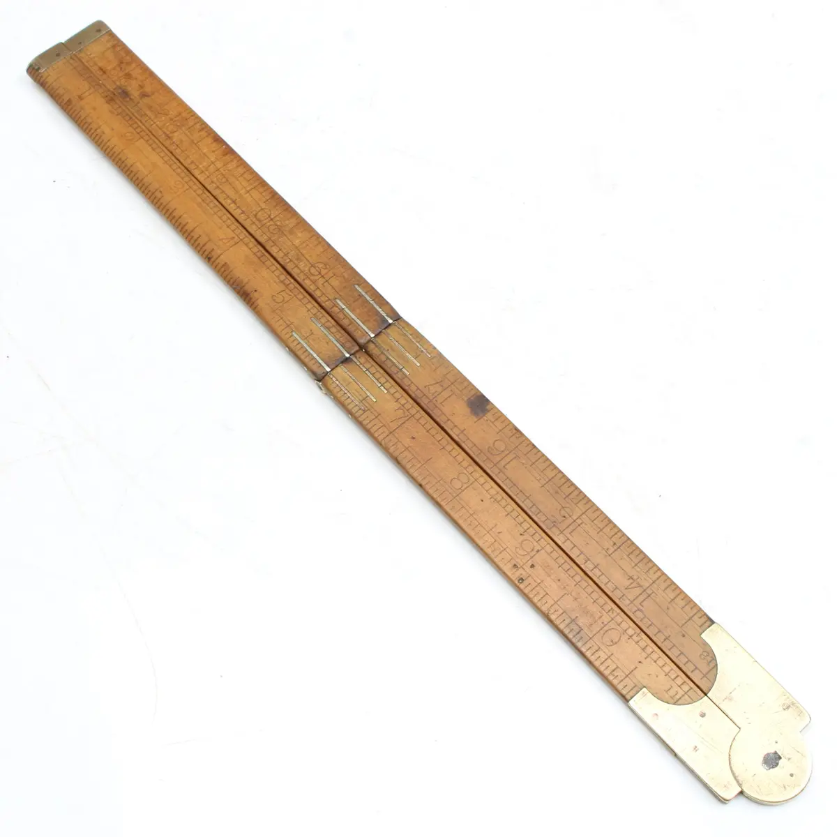 Old John Rabone Wooden Folding Rule - 24" (Boxwood) 1